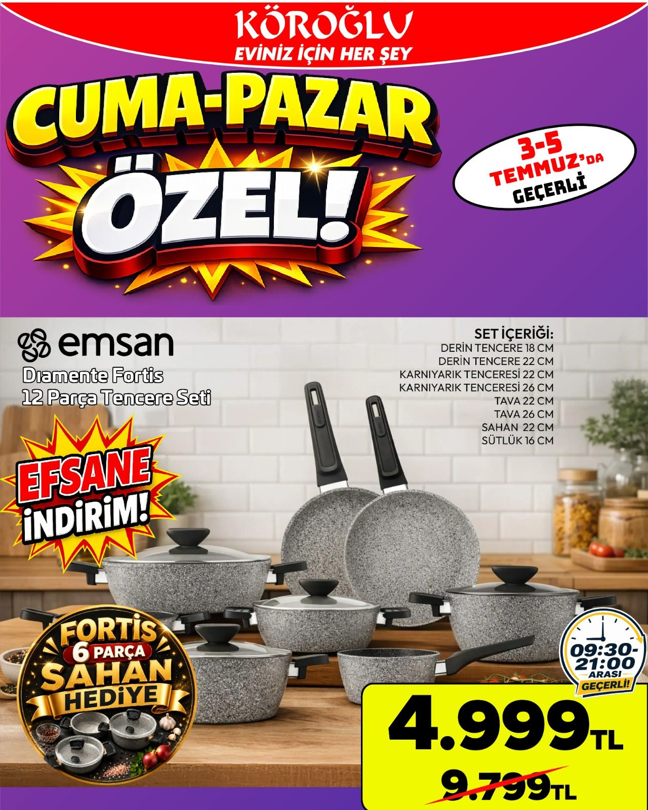 Emsan Granit Tencere Seti
