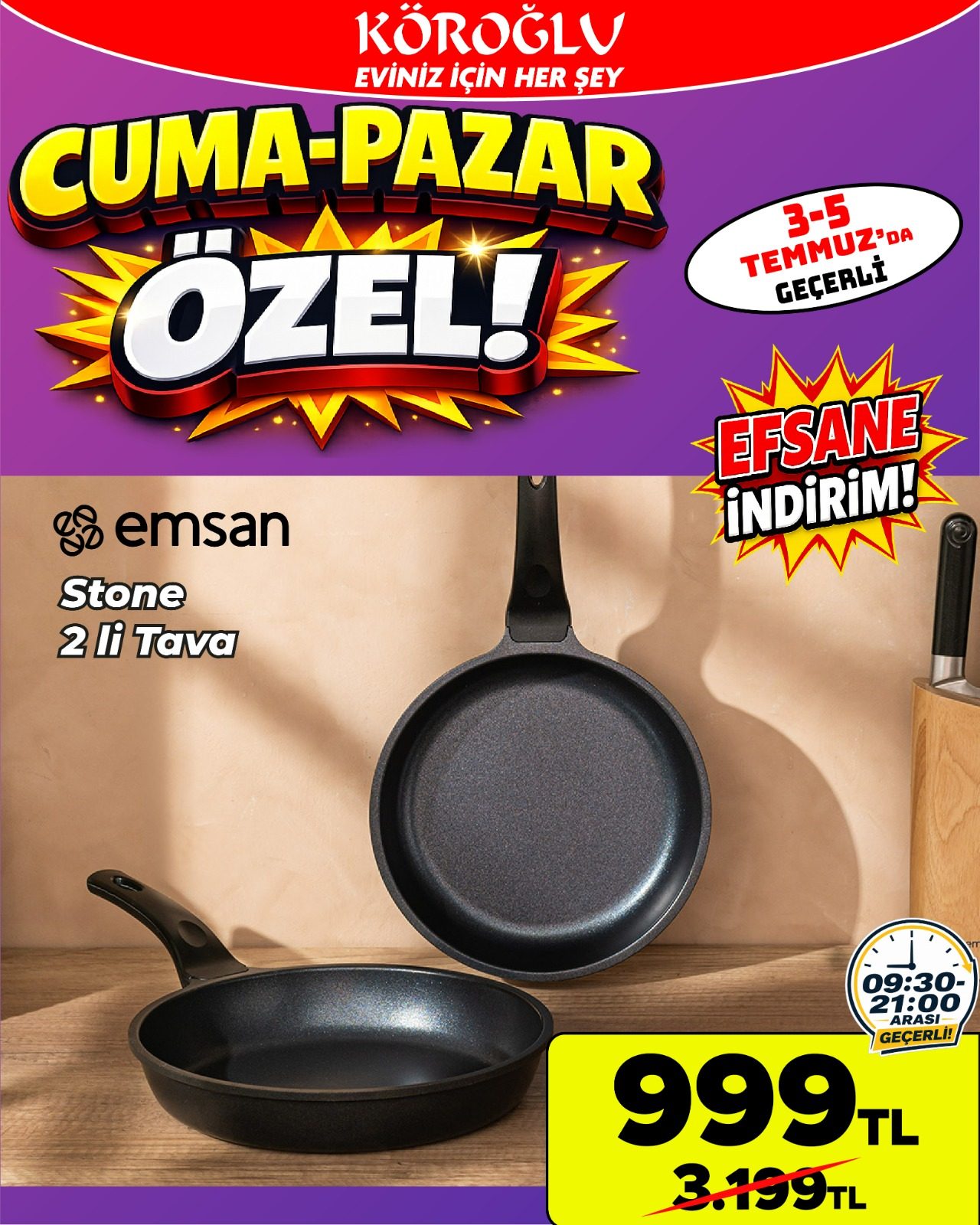 Emsan Stone 2'li Tava