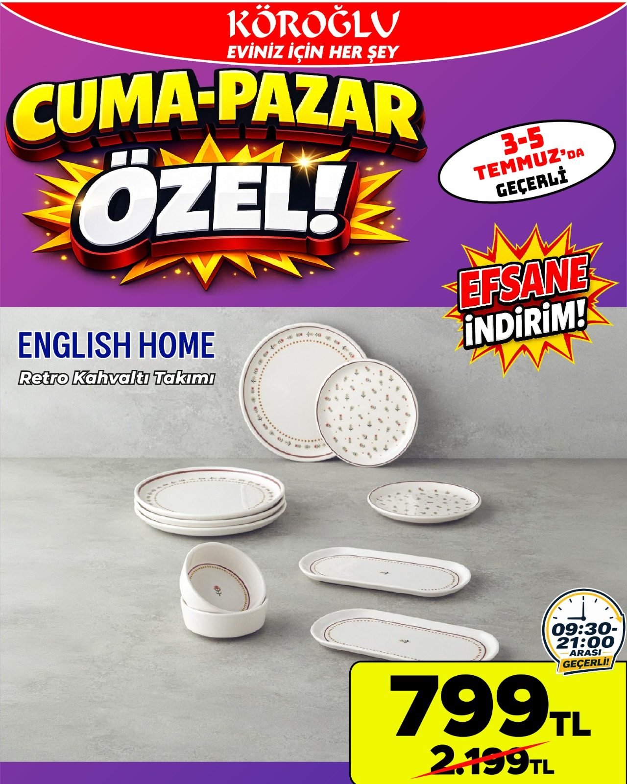 English Home Retro Kahvaltı Takımı