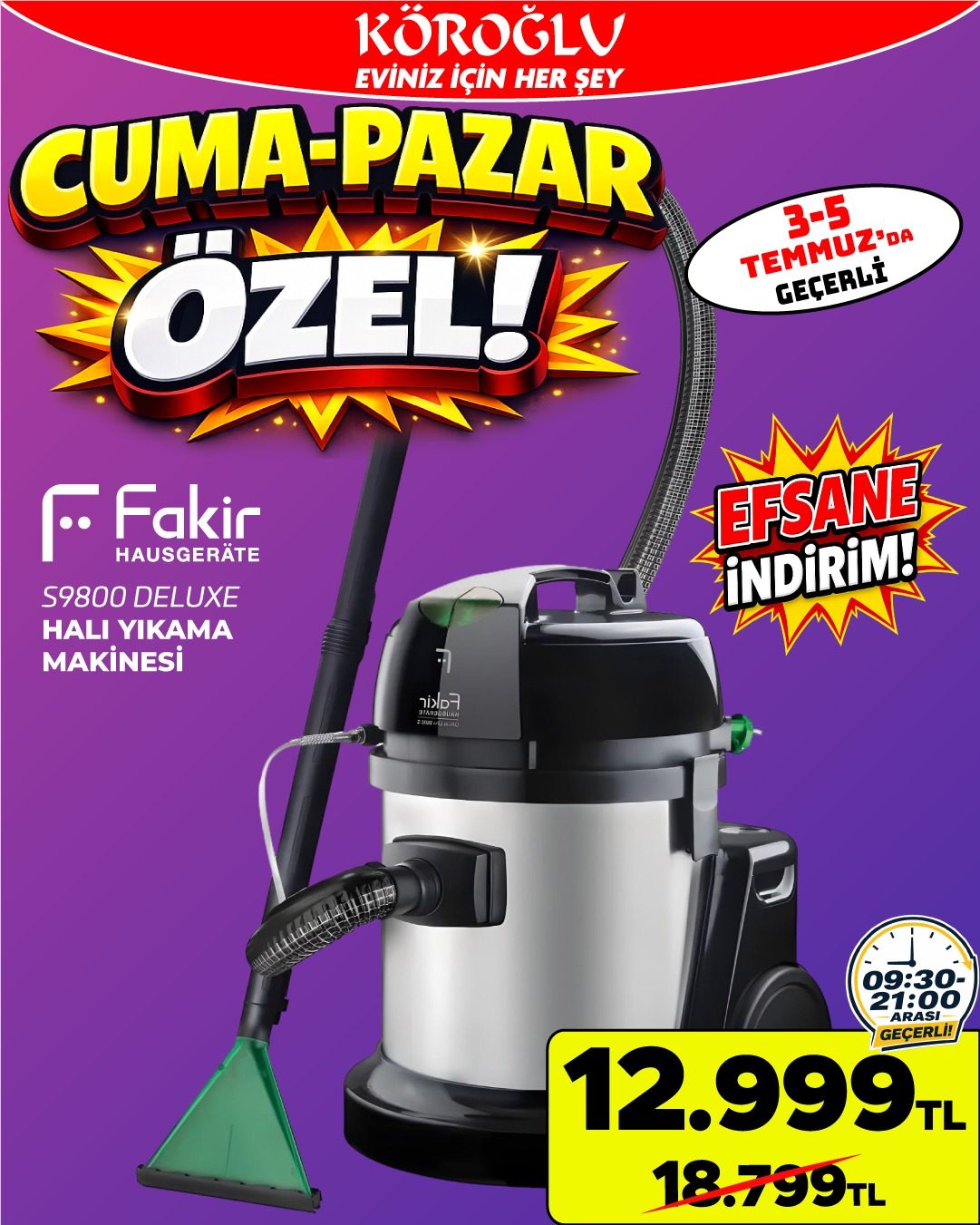 Fakir Halı Yıkama Makinesi