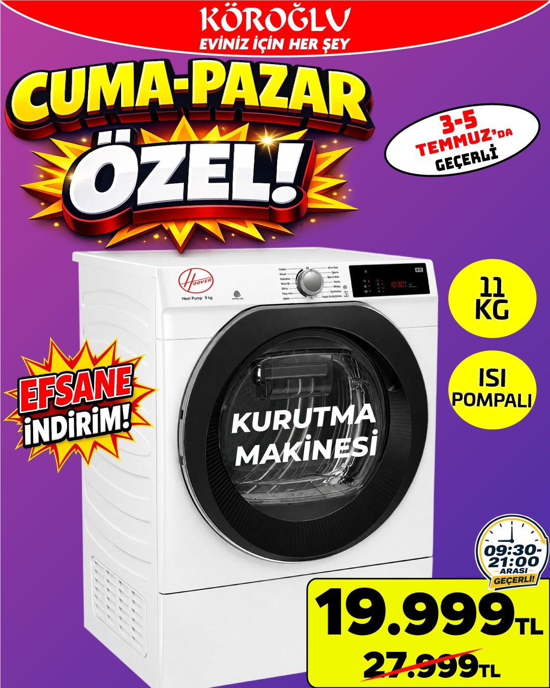 Hoover Kurutma Makinesi Main image
