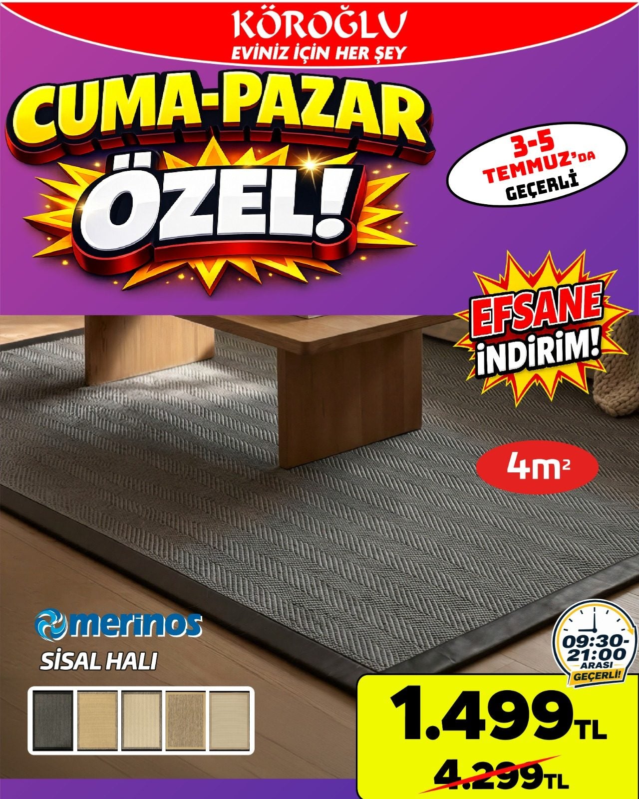Merinos Sisal Halı