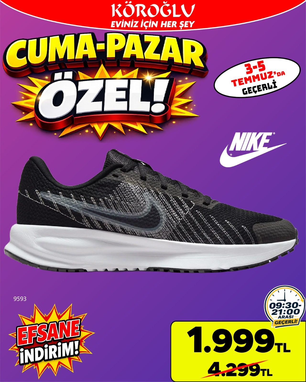 Nike Siyah Spor Ayakkabı