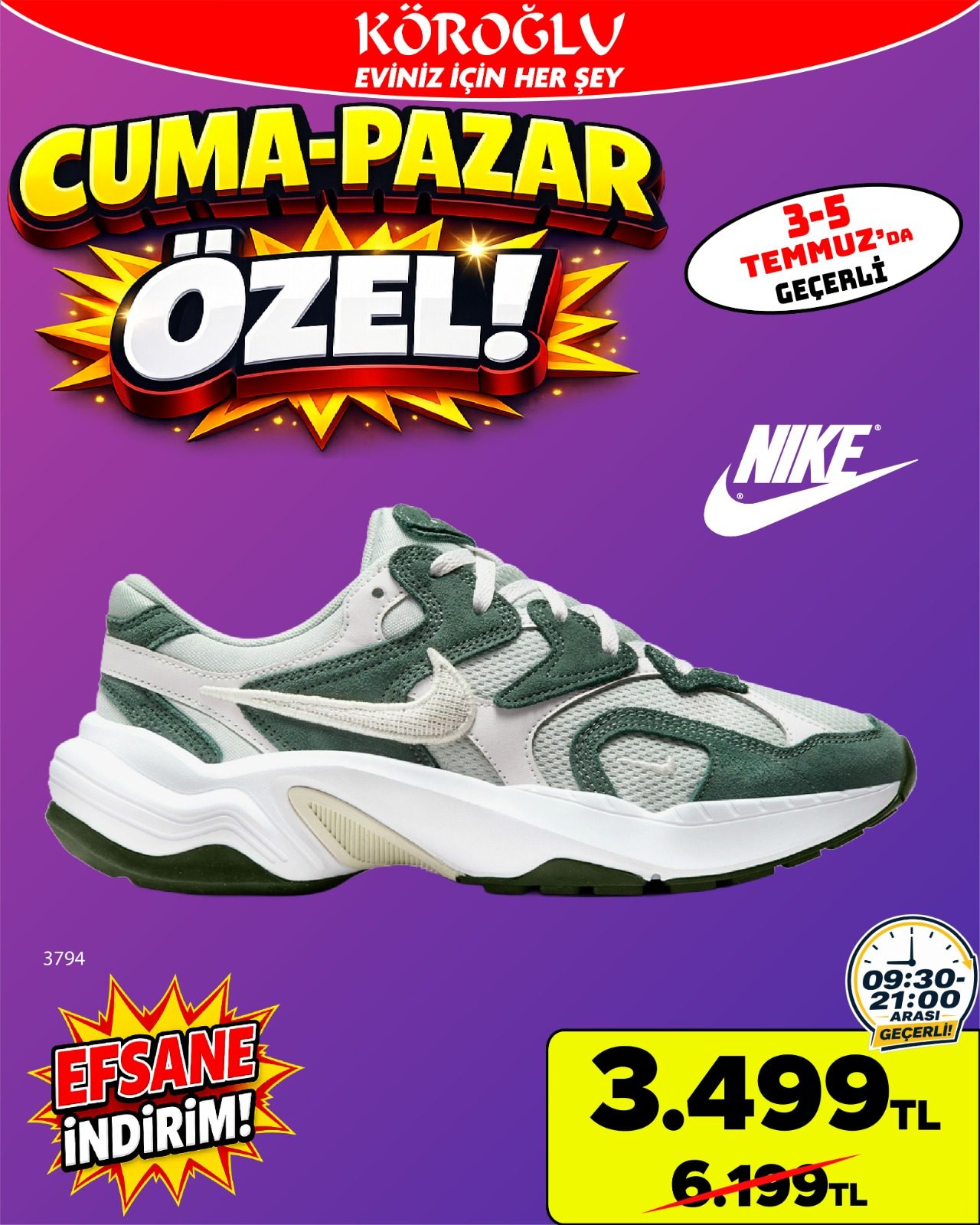 Nike Yeşil Spor Ayakkabı Main image
