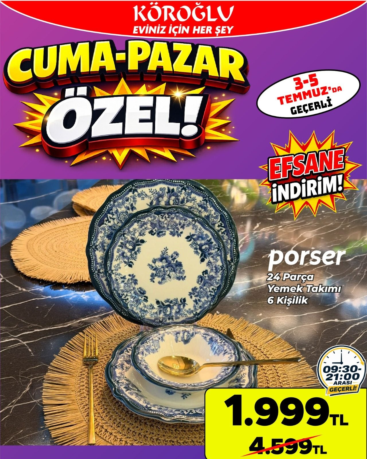 Porser 24 Parça Yemek Takımı Main image