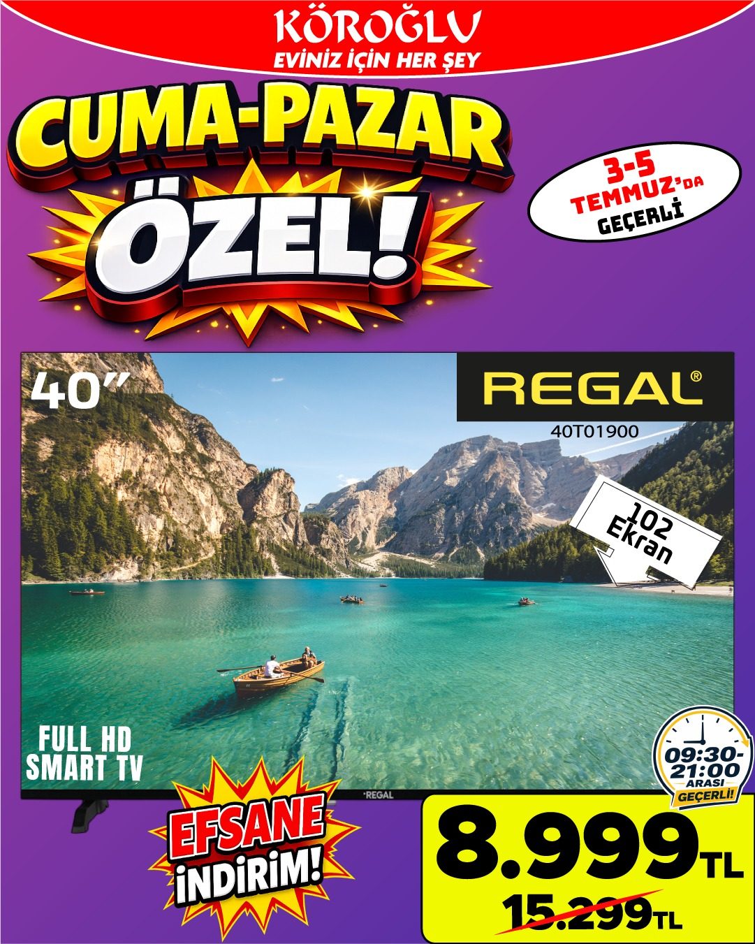 Regal 40 İnç Smart TV
