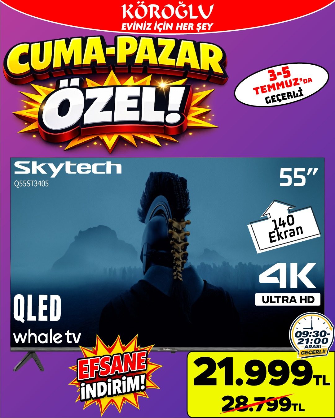 Skytech 55 İnç QLED TV