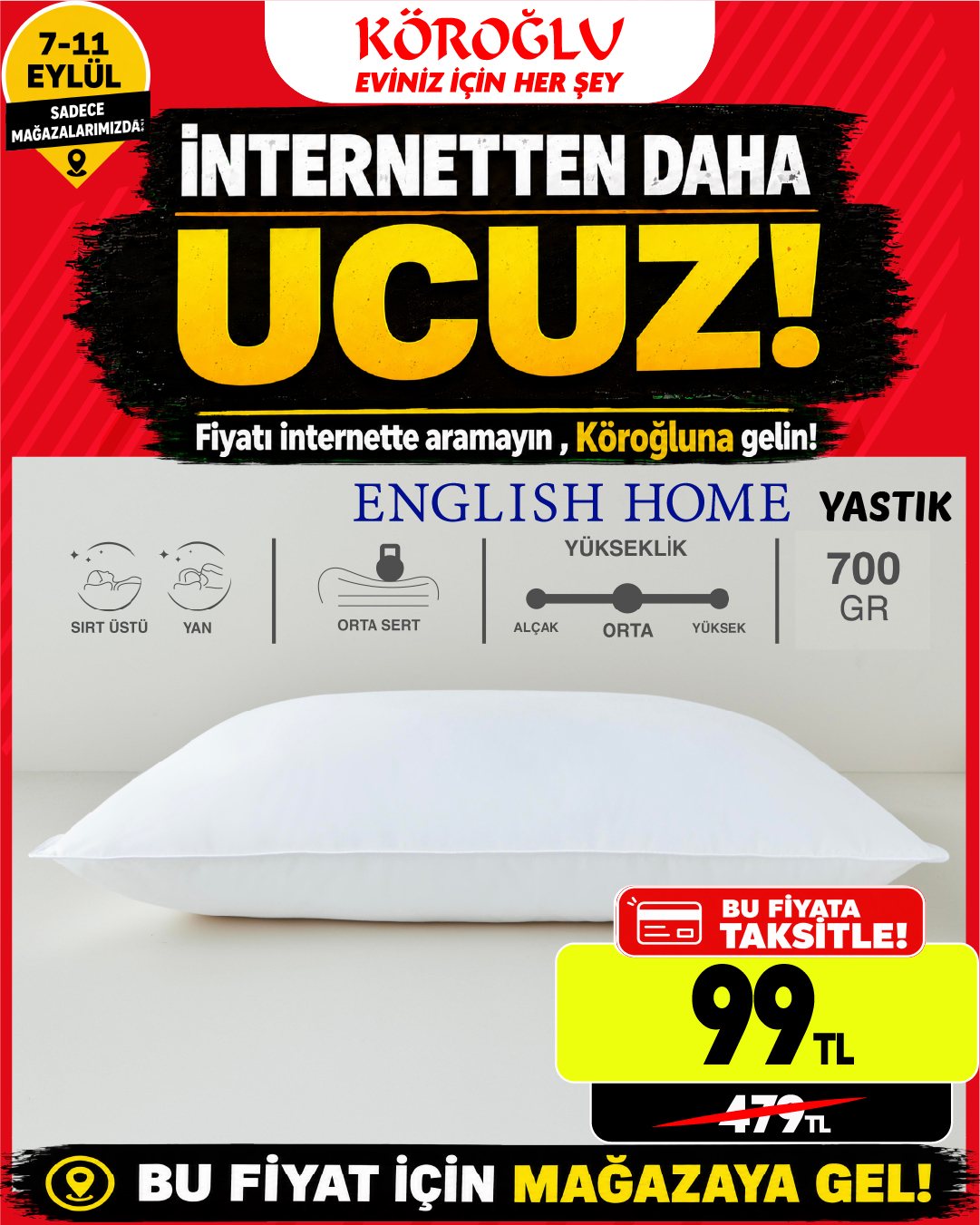 English Home Yastık 700 Gr