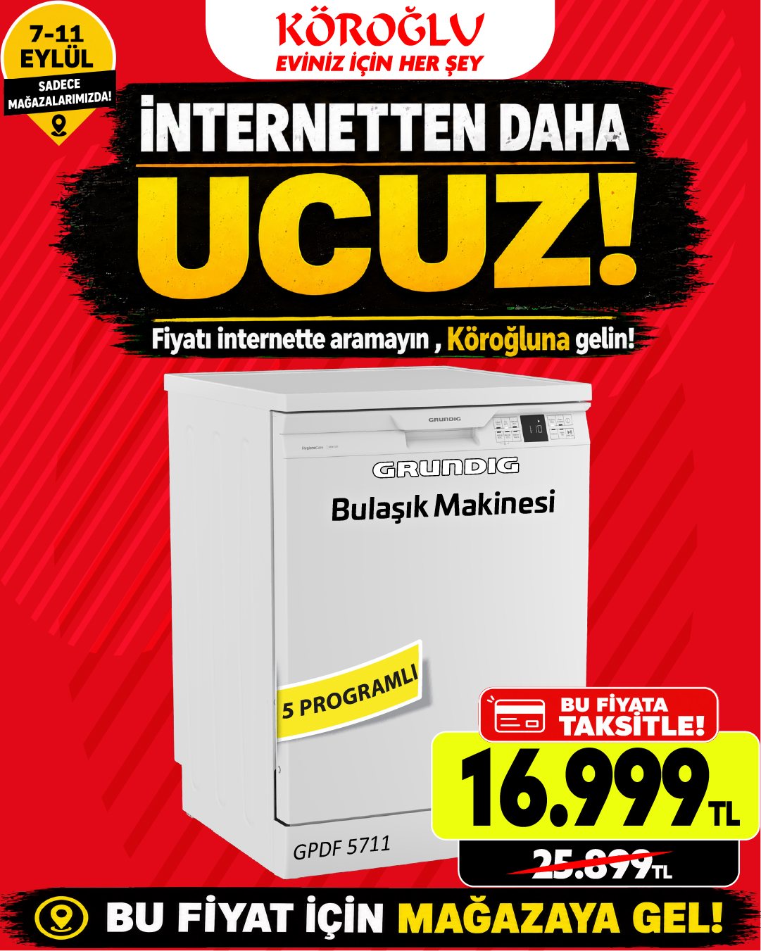 Grundig GPDF 5111 Bulaşık Makinesi