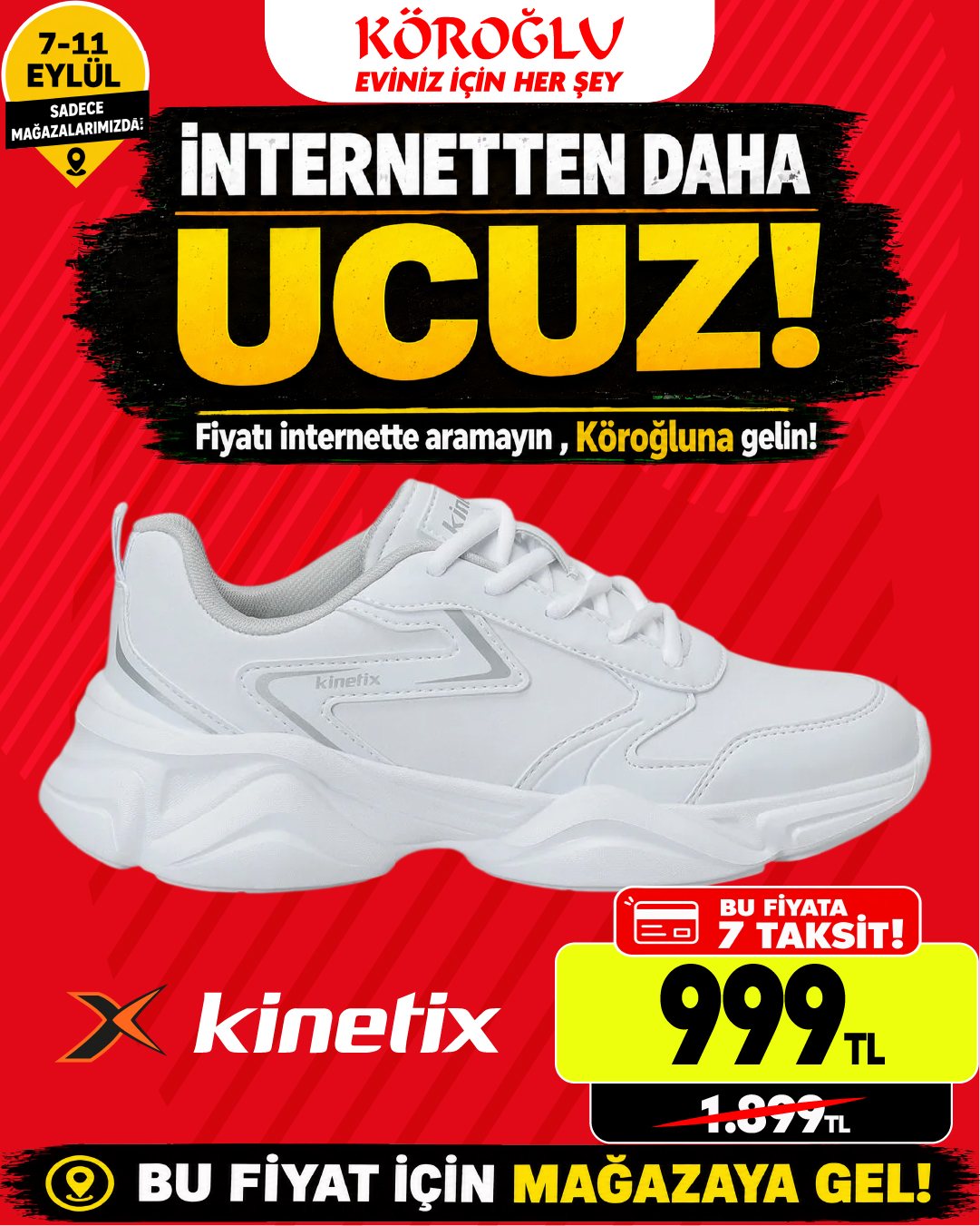 Kinetix Beyaz Spor Ayakkabı Main image