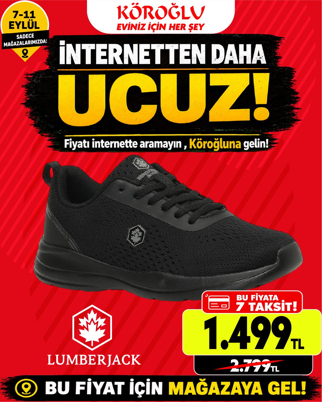 Lumberjack Siyah Spor Ayakkabı