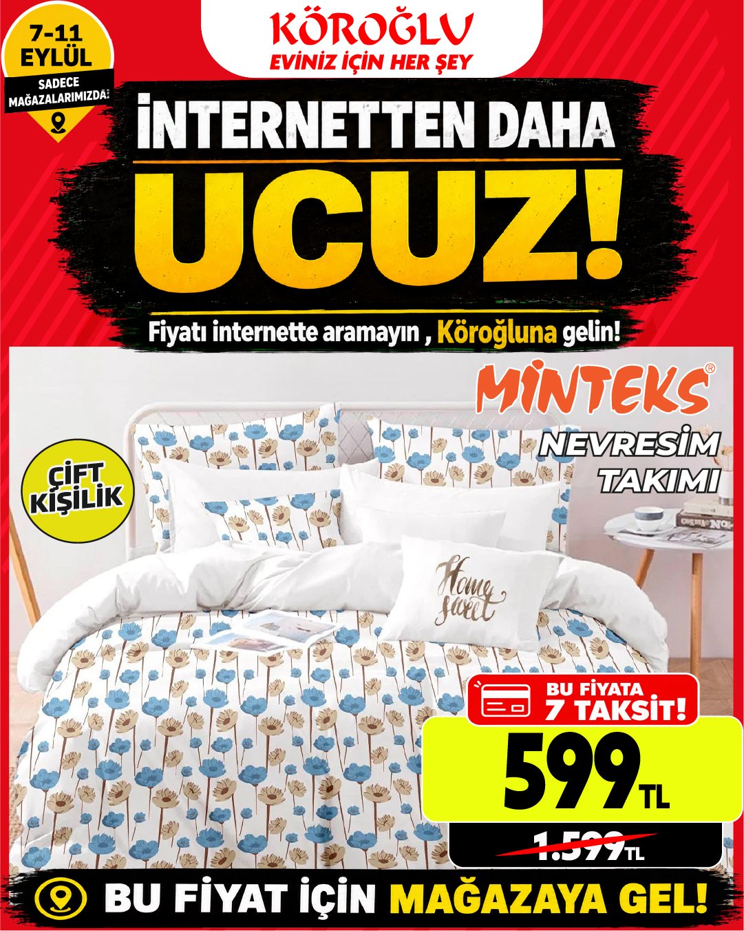Minteks Çift Kişilik Nevresim Takımı