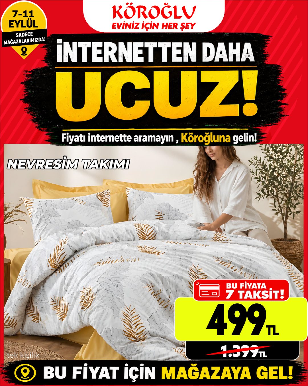 Nevresim Takımı Tek Kişilik