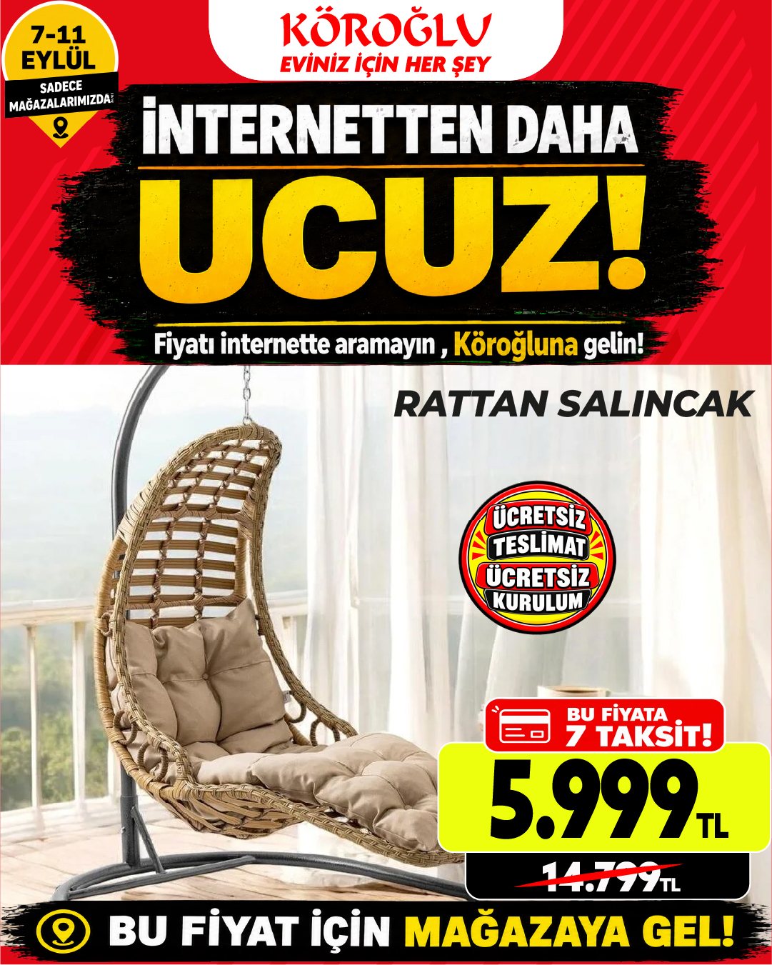 Rattan Salıncak