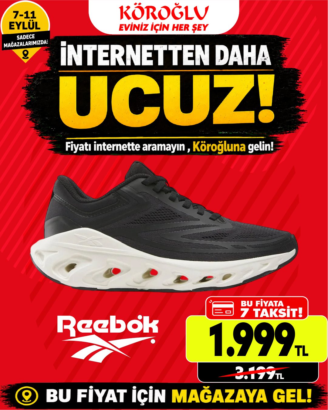 Reebok Siyah Spor Ayakkabı Main image