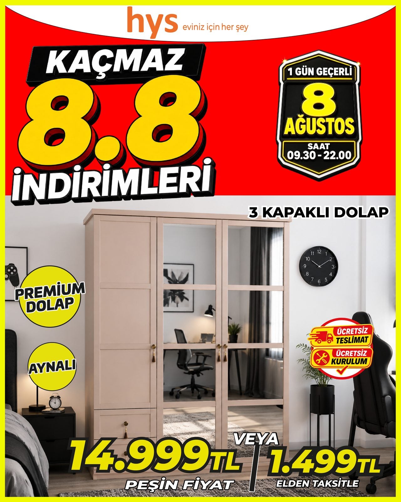 3 Kapaklı Dolap Main image