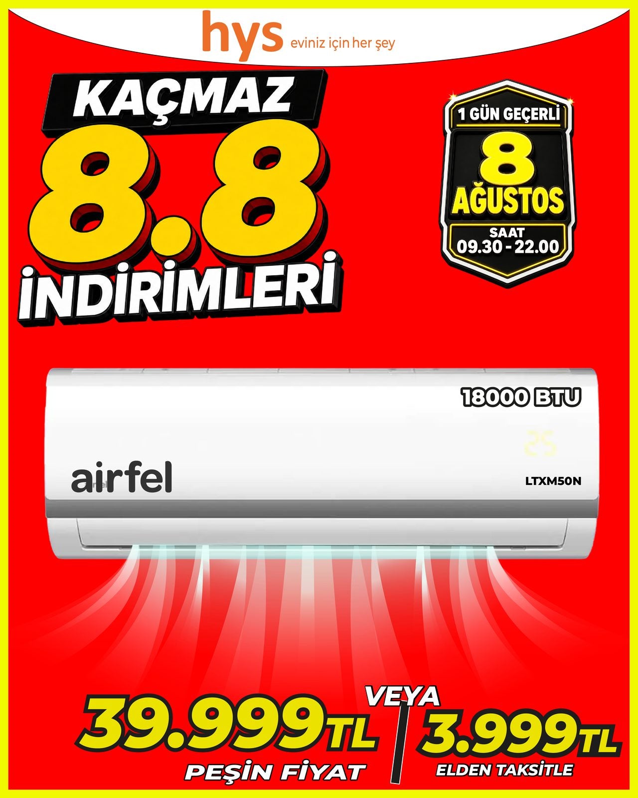 Airfel 18000 BTU Klima Main image