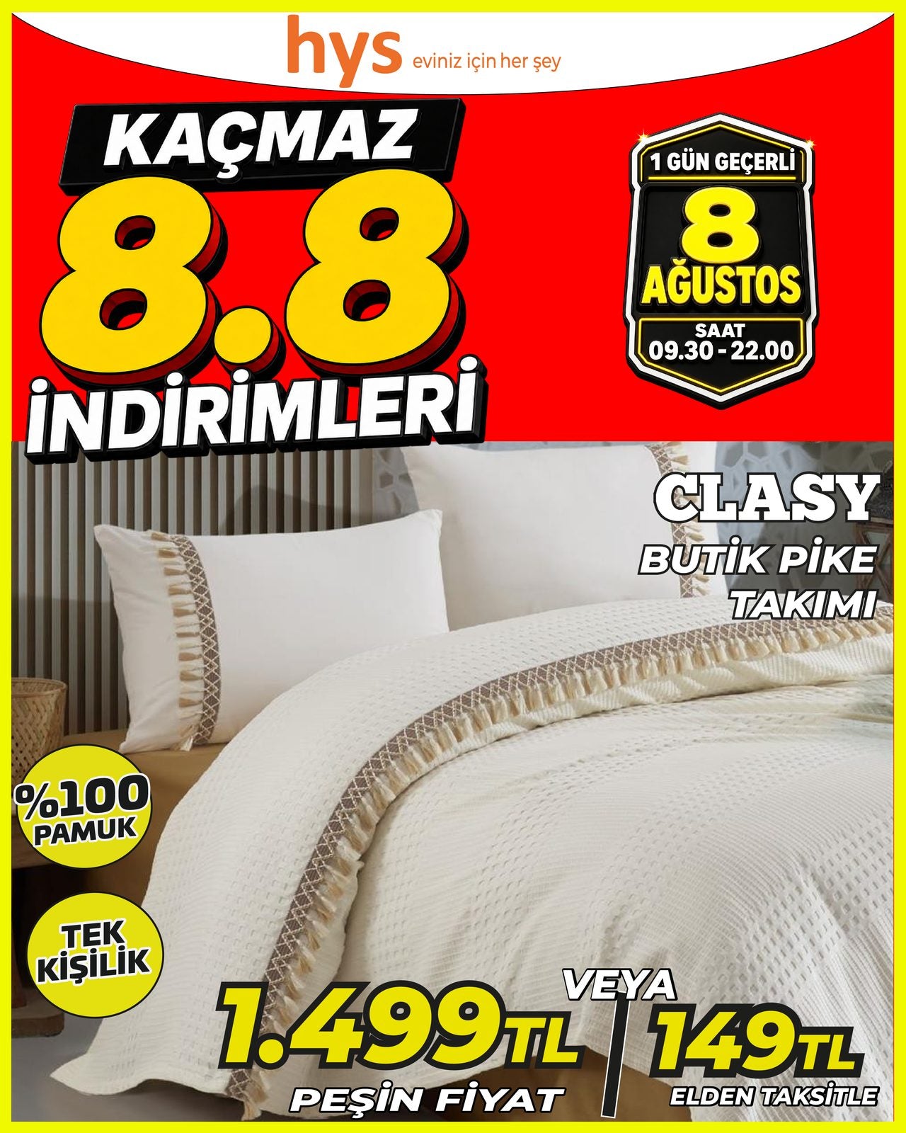 Clasy Butik Tek Kişilik Pike Takımı Main image