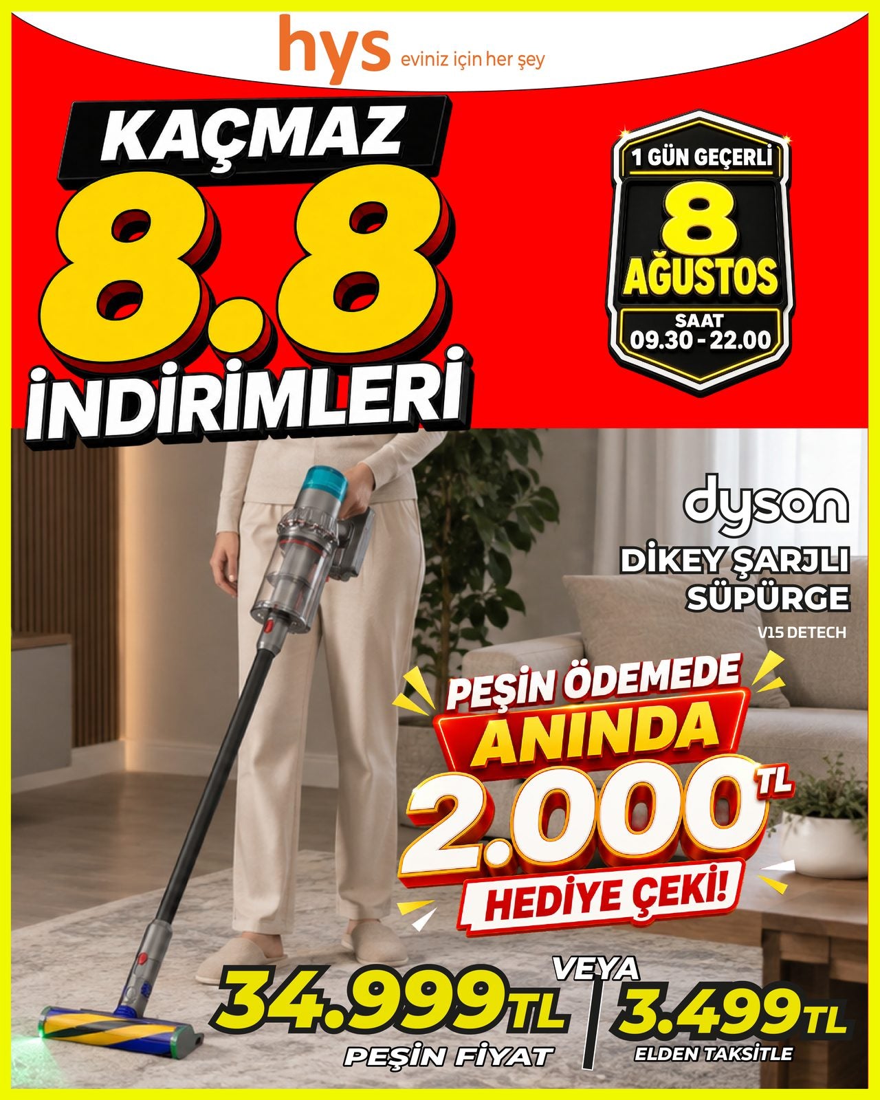 Dyson Dikey Şarjlı Süpürge V15 Detect Main image