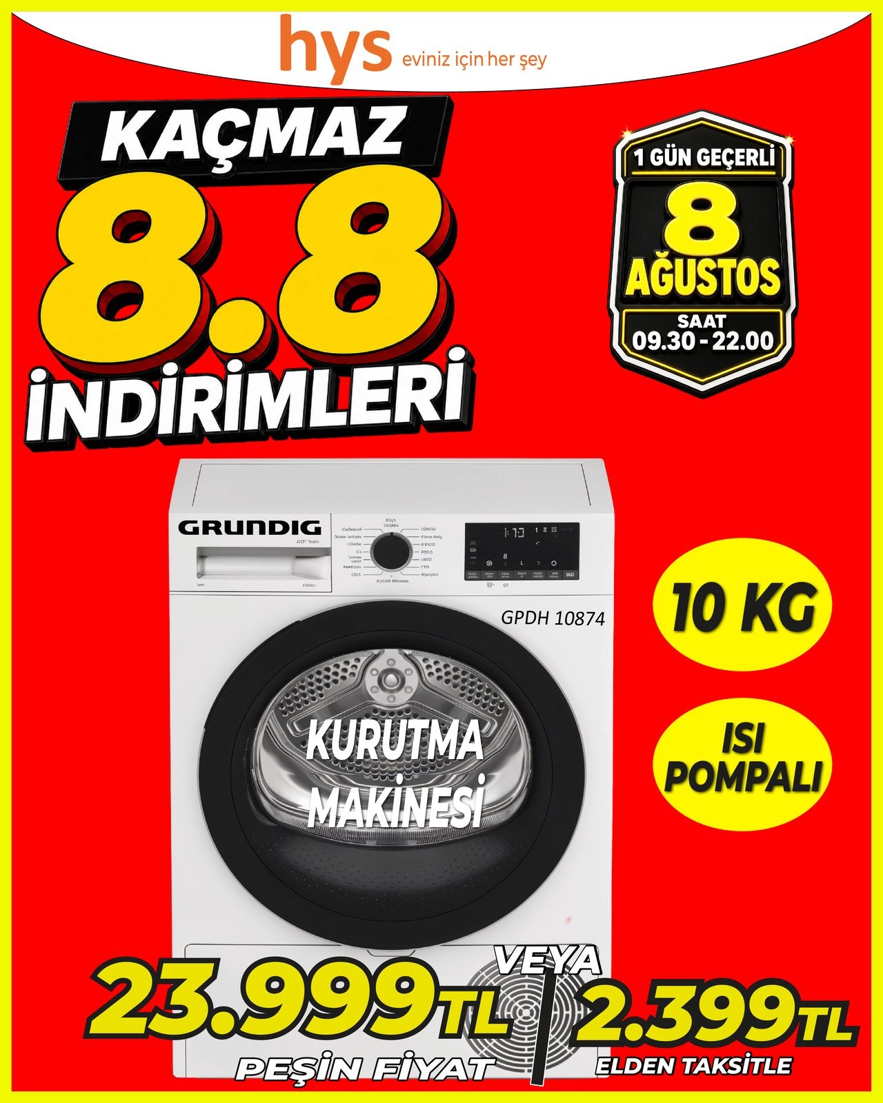 Grundig 10 Kg Kurutma Makinesi