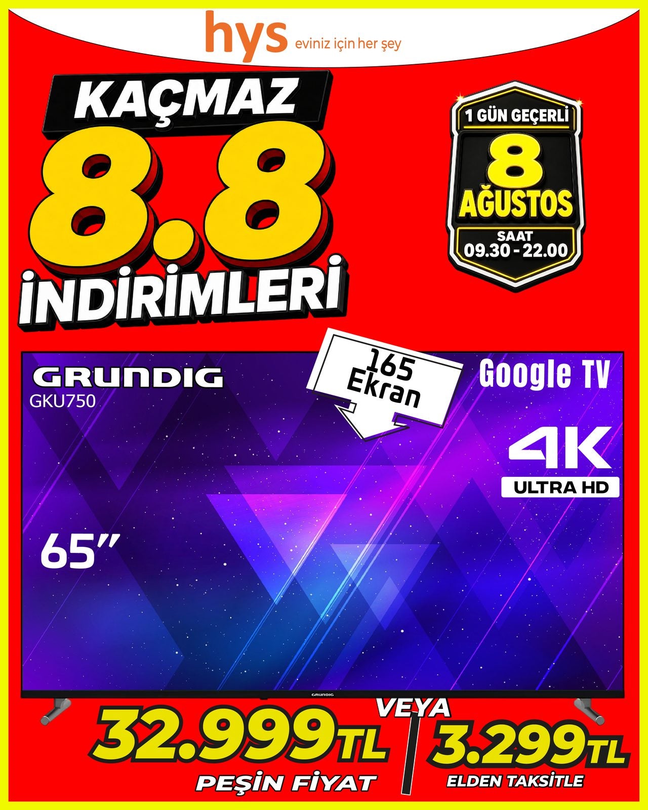 Grundig 65 İnç Google TV
