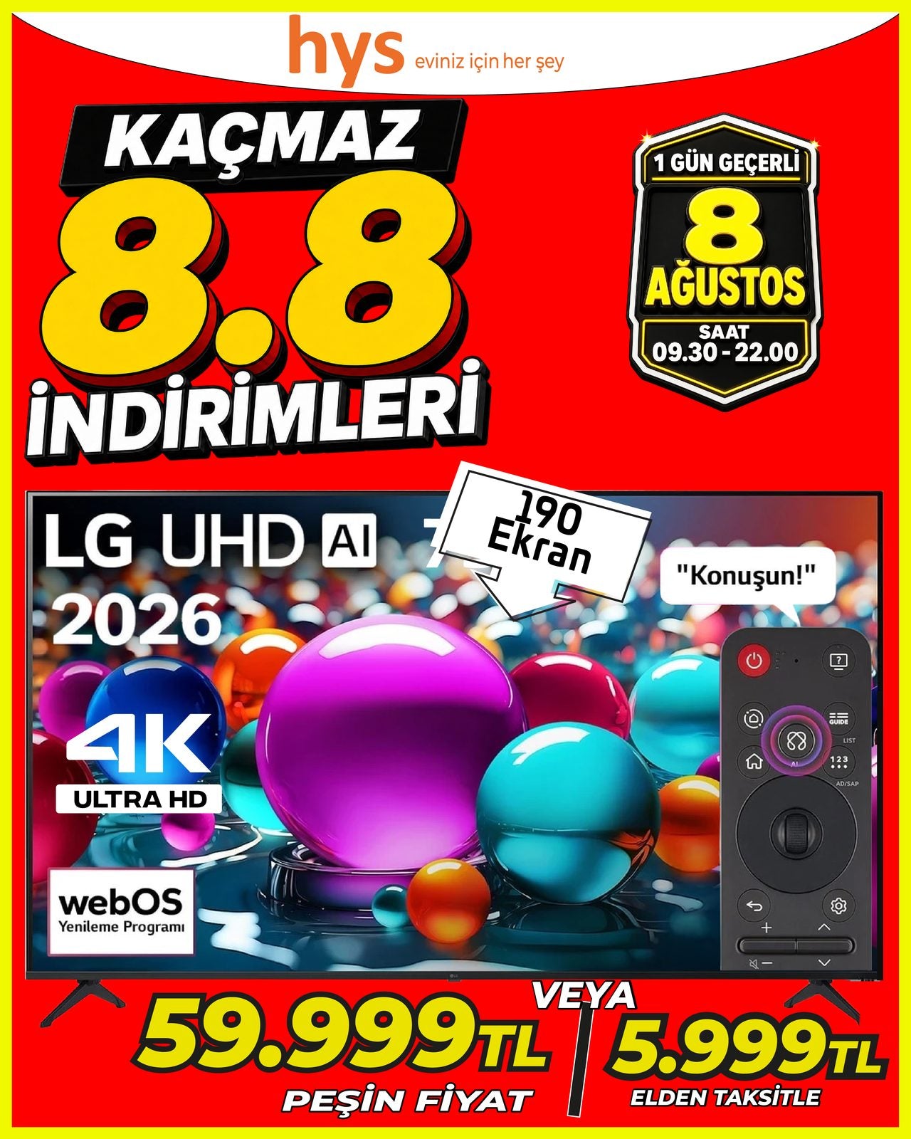 LG UHD AI 2026 75 İnç TV