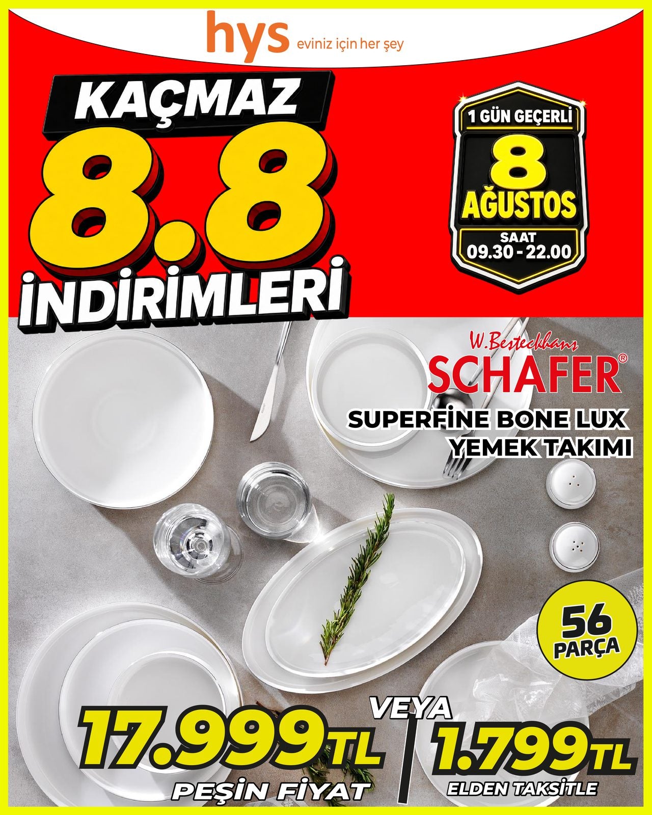 Schaffer Superfine Bone Lux Yemek Takımı 56 Parça Main image