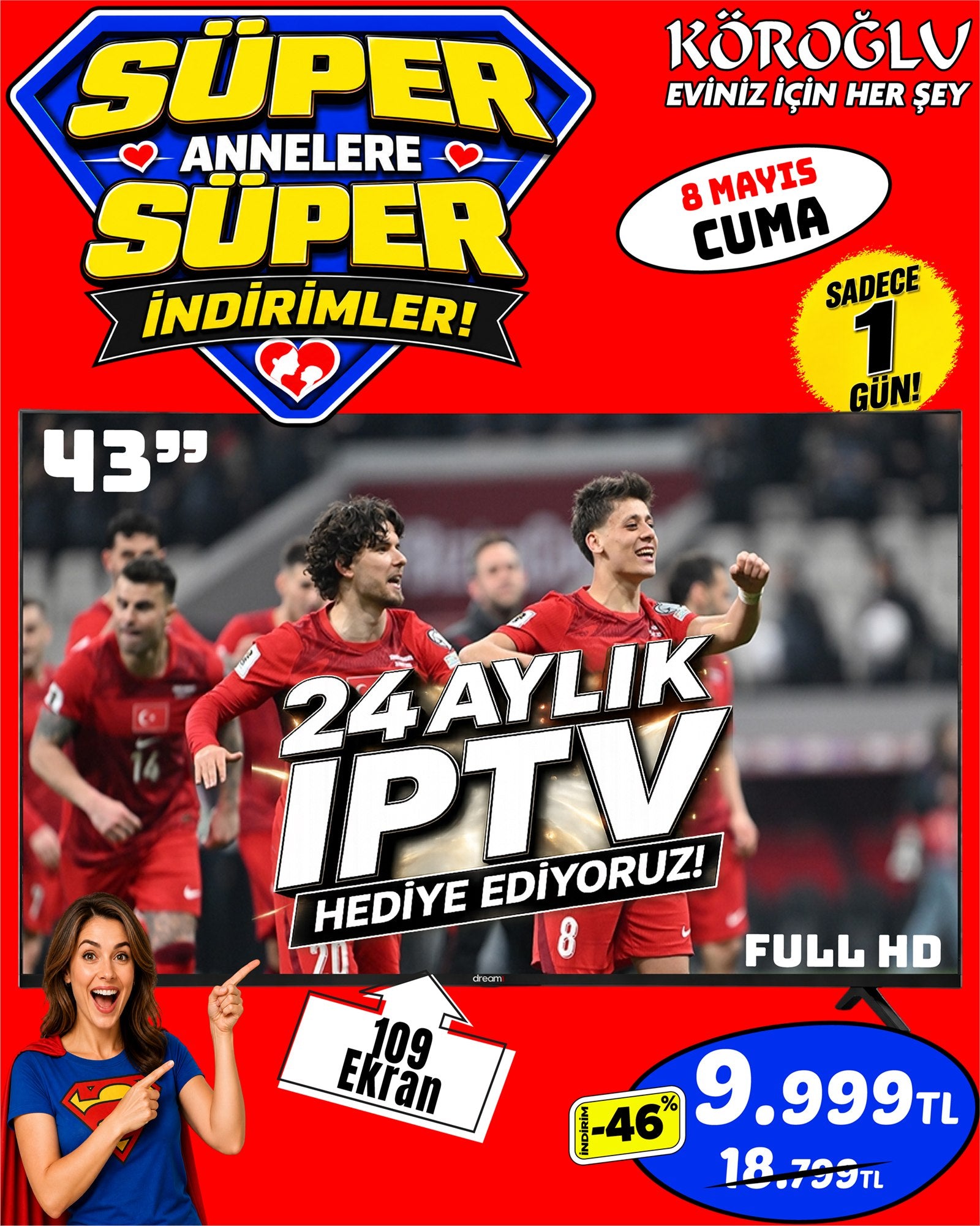 43" Full HD TV 24 Aylık IPTV Hediyeli Main image