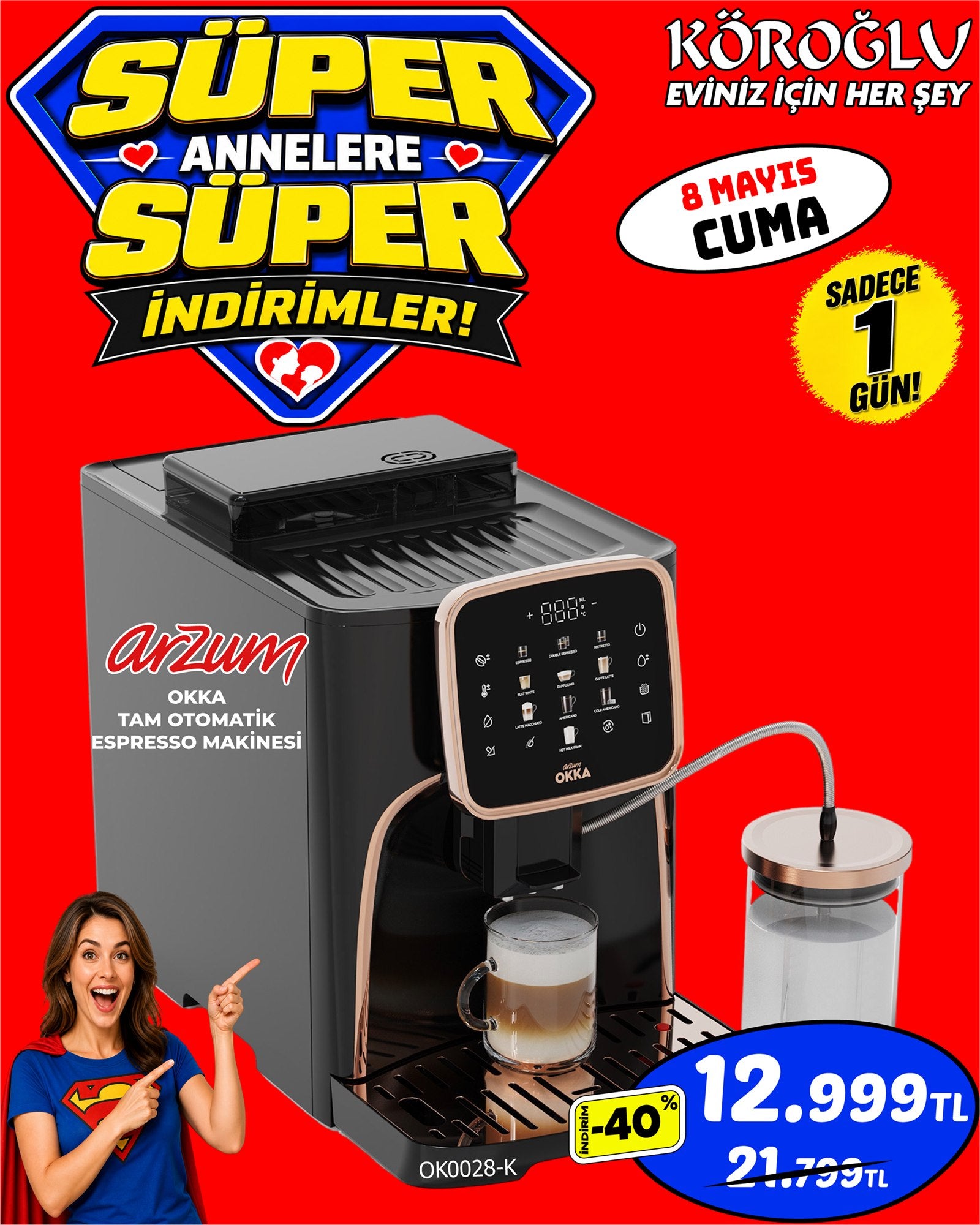 Arzum Okka Tam Otomatik Espresso Makinesi Main image