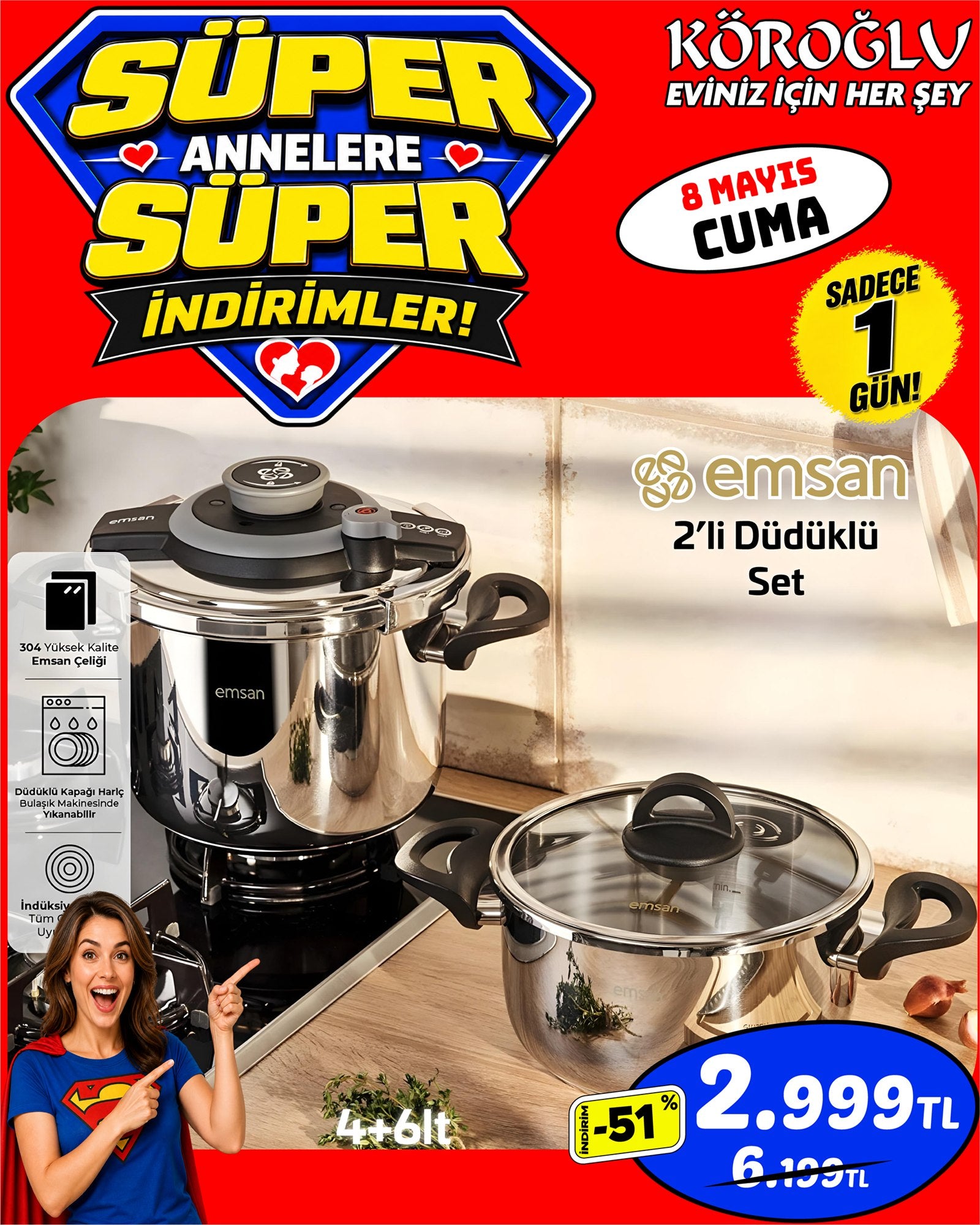 Emsan 2'li Düdüklü Set Main image