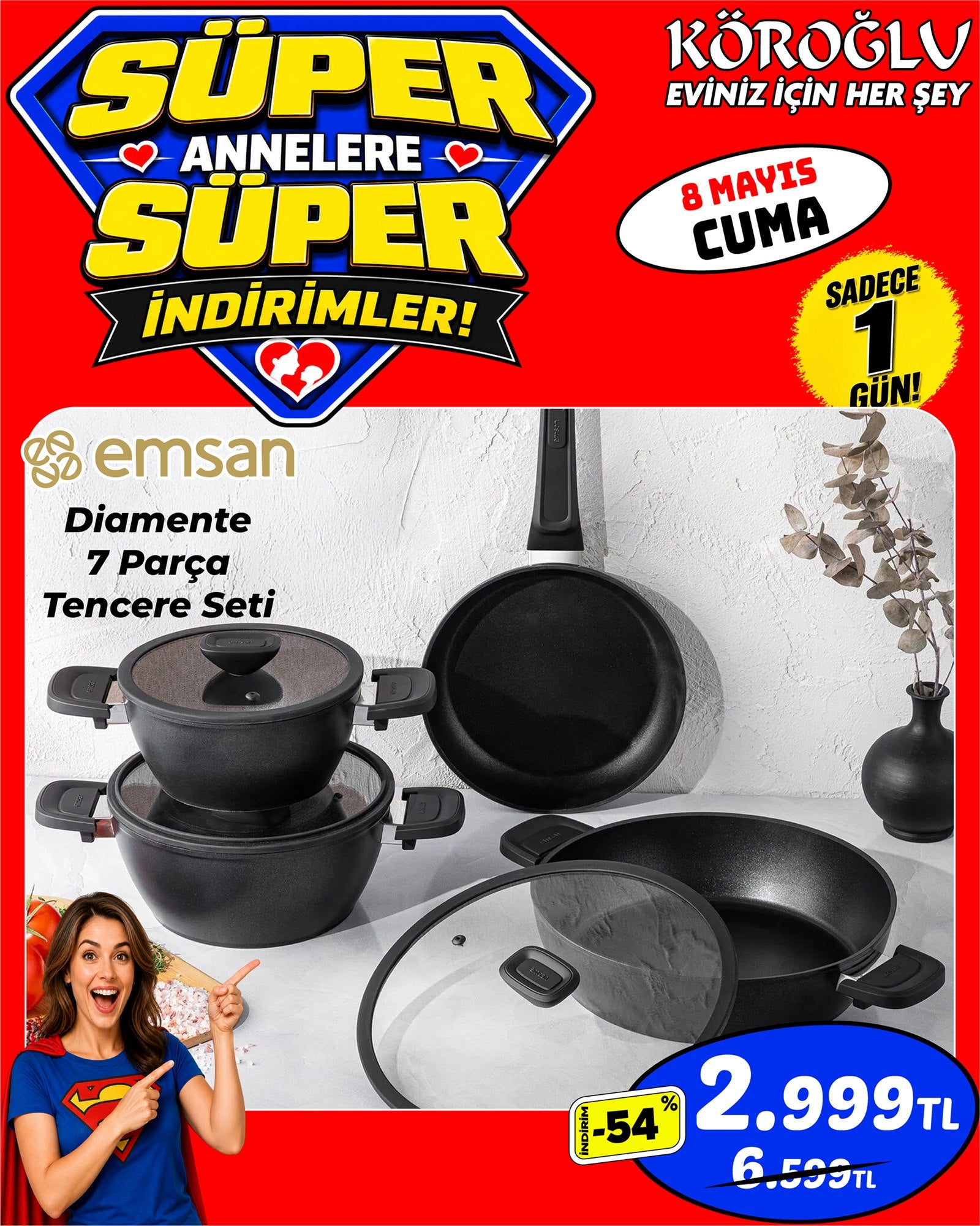Emsan Diamante 7 Parça Tencere Seti Main image