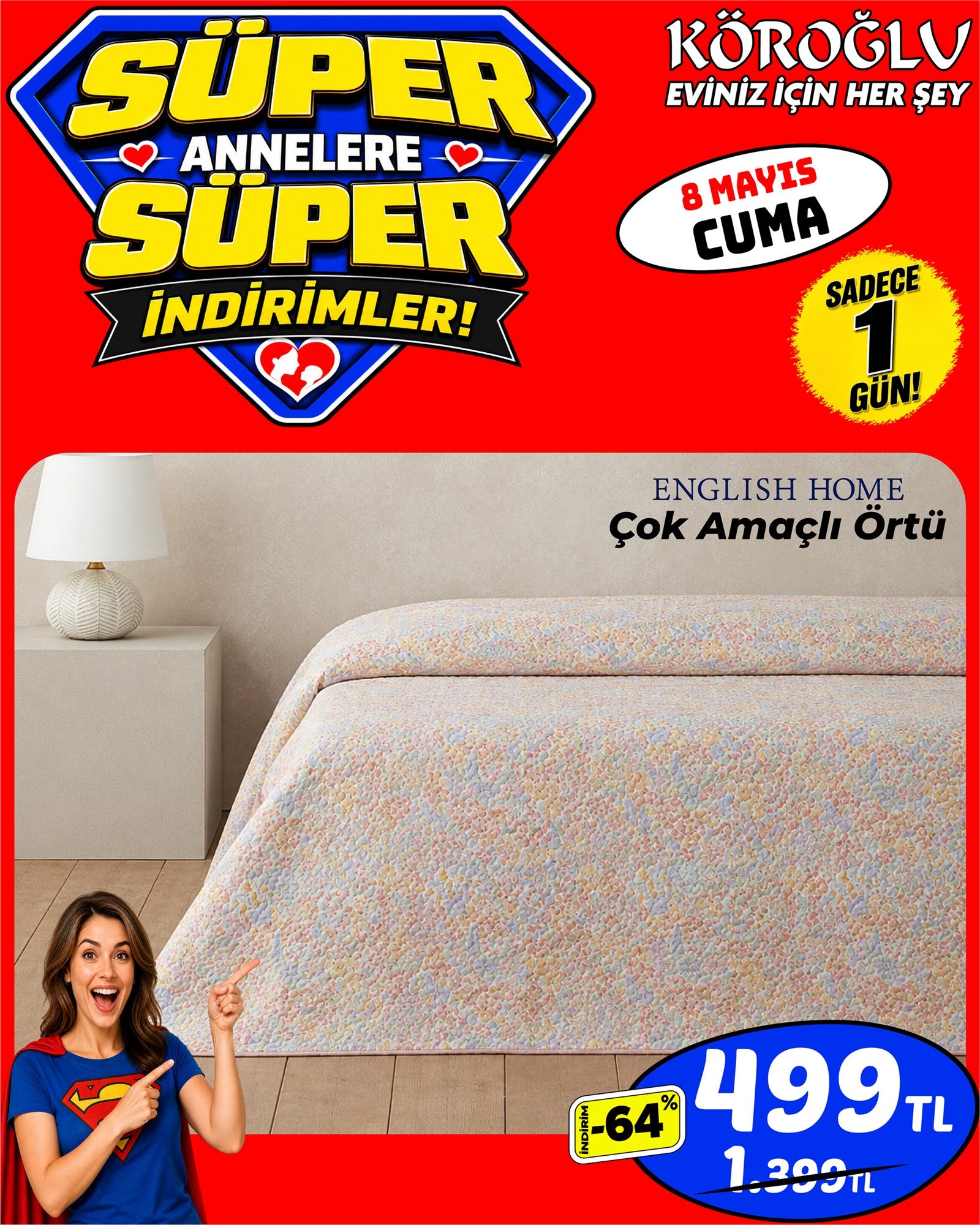 English Home Çok Amaçlı Örtü Main image