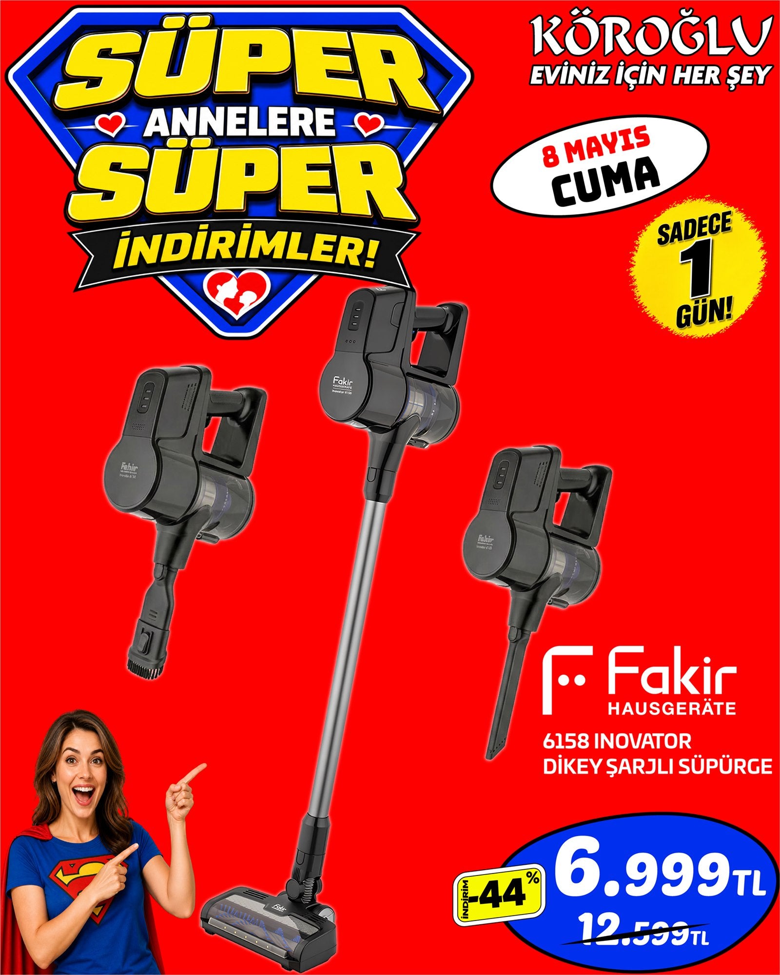 Fakir Dikey Şarjlı Süpürge Main image