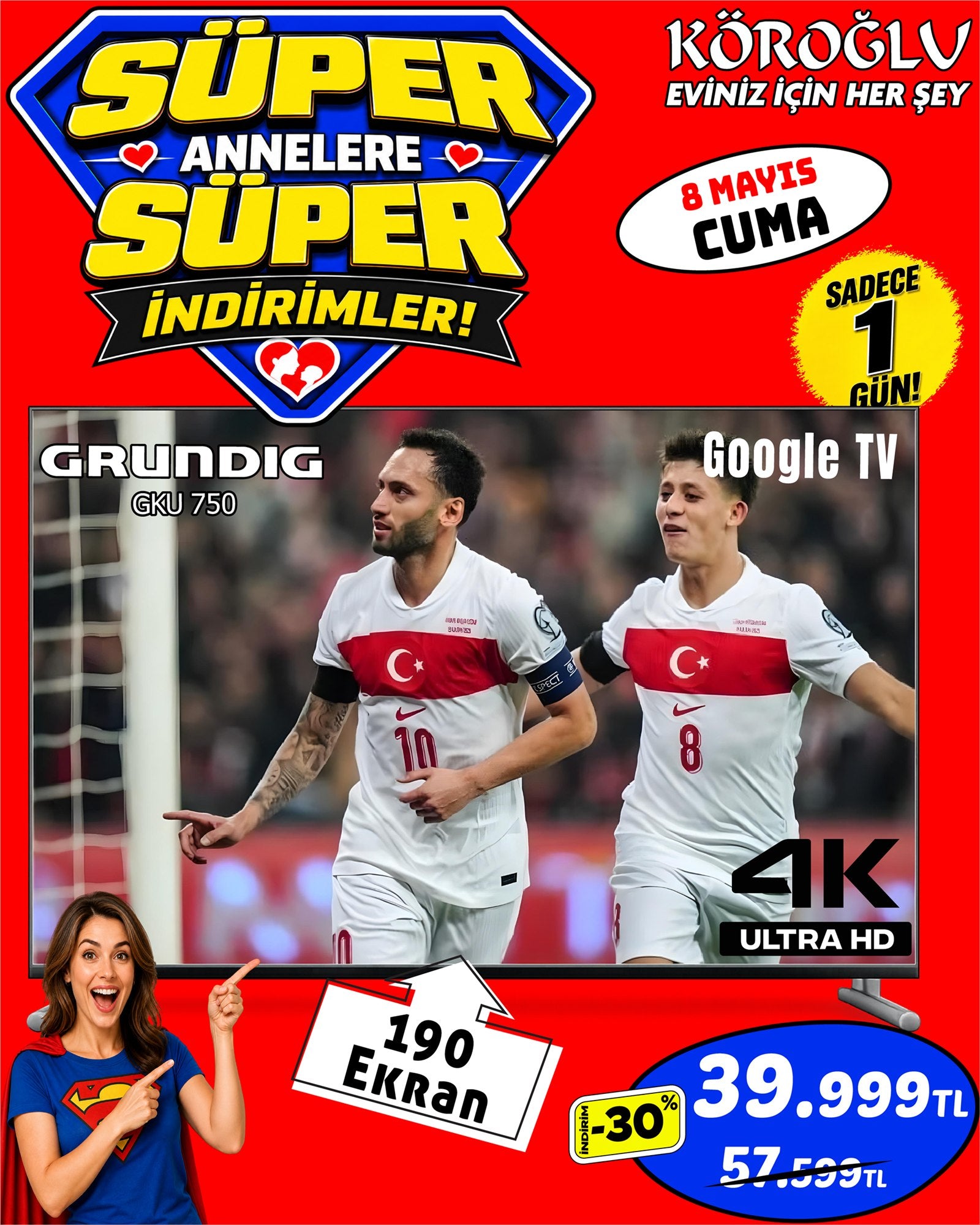 Grundig GKU 750 Google TV 4K Ultra HD TV Main image