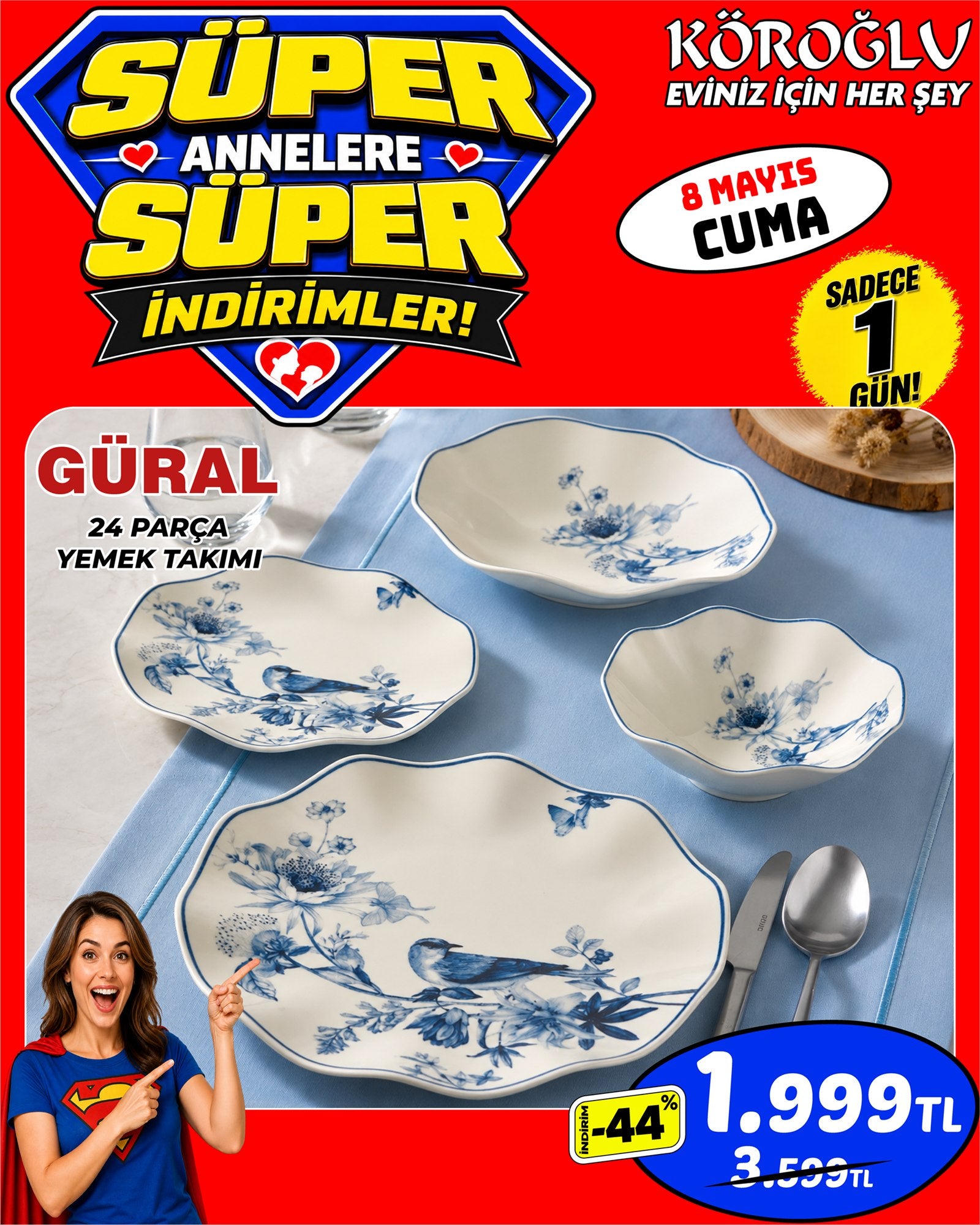Güral 24 Parça Yemek Takımı Main image