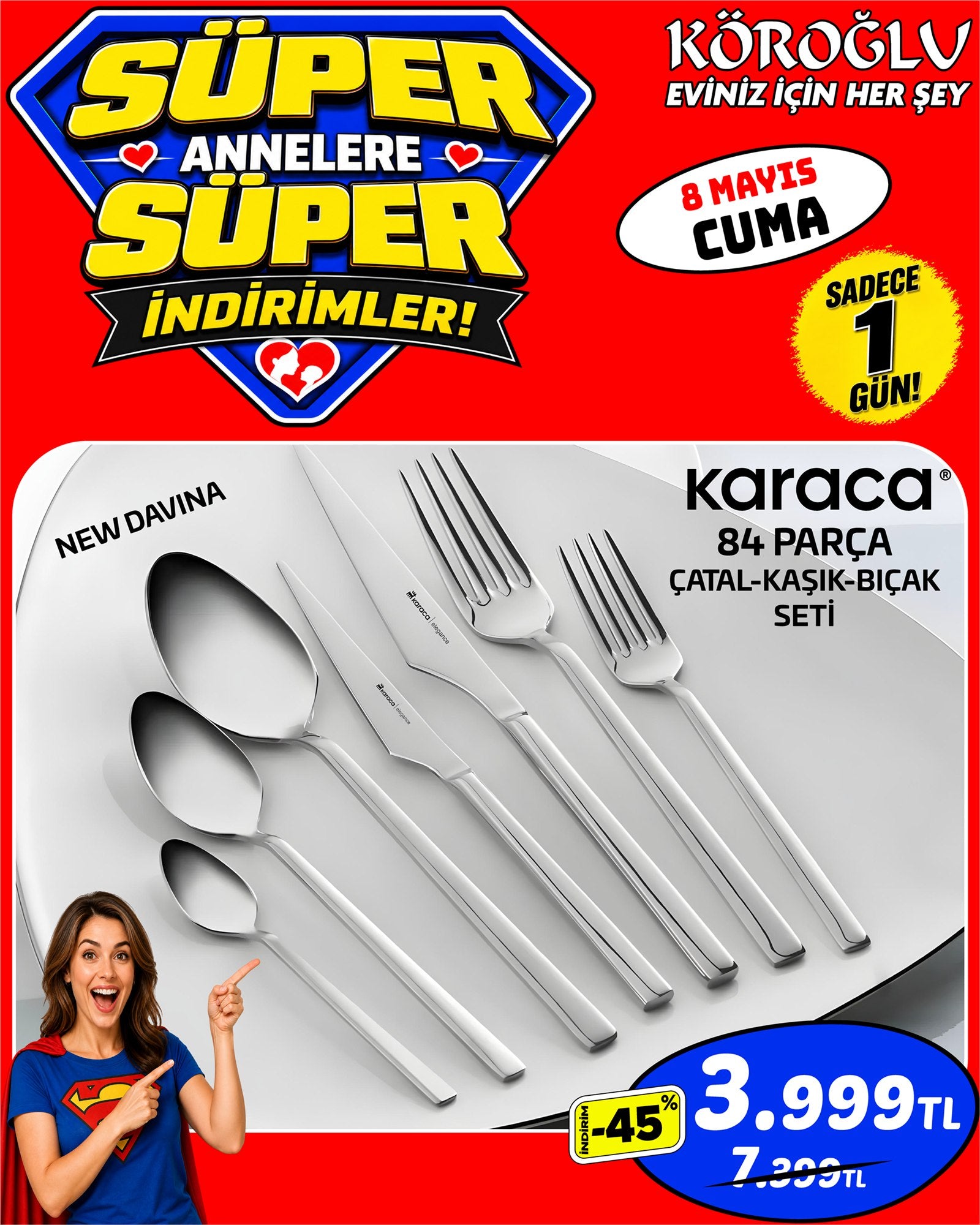 Karaca 84 Parça Çatal Kaşık Bıçak Seti
