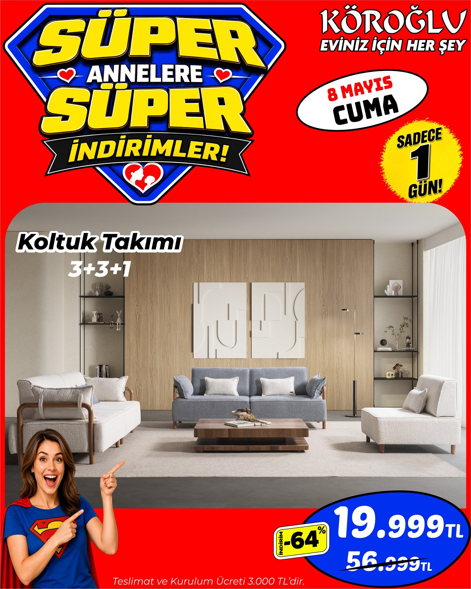 Koltuk Takımı 3+3+1 Main image