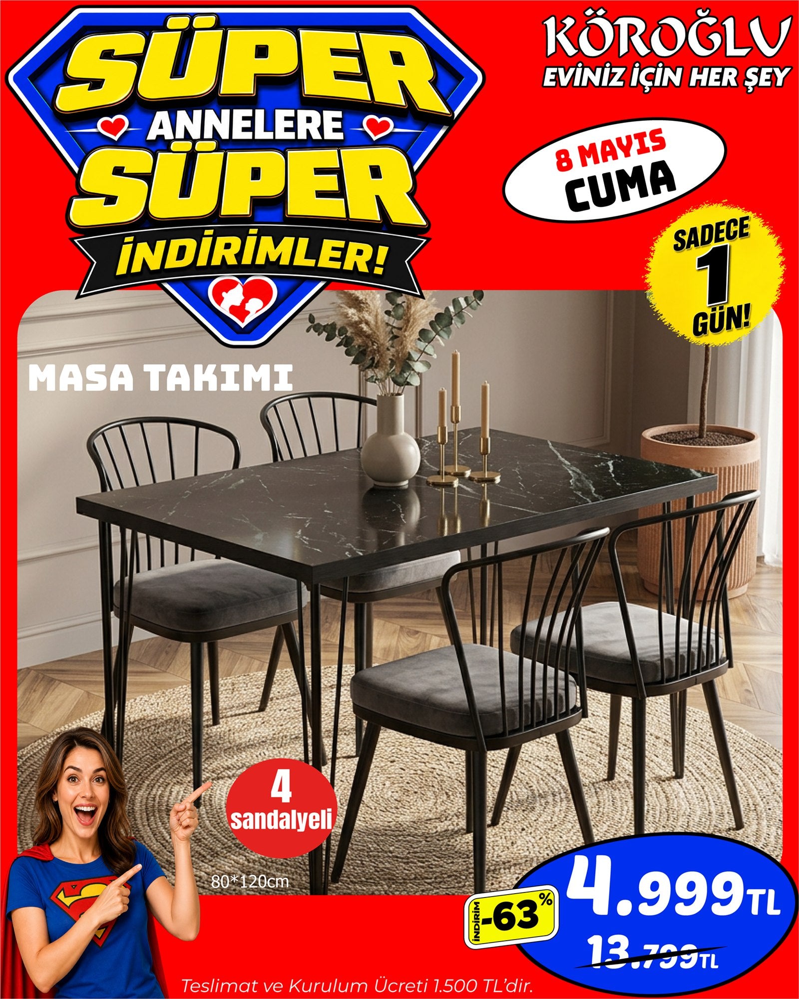 Masa Takımı 4 Sandalyeli Main image