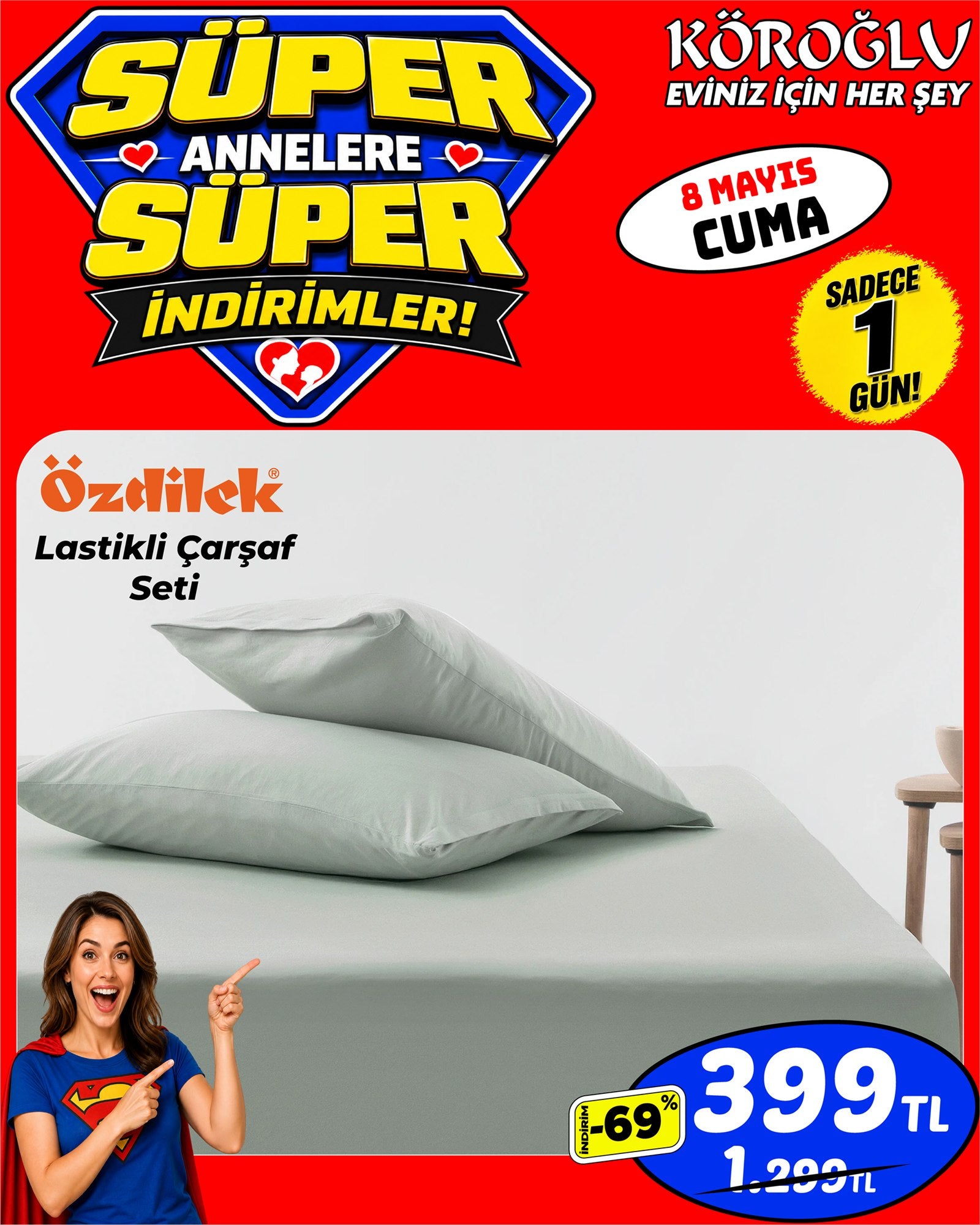 Özdilek Lastikli Çarşaf Seti Main image
