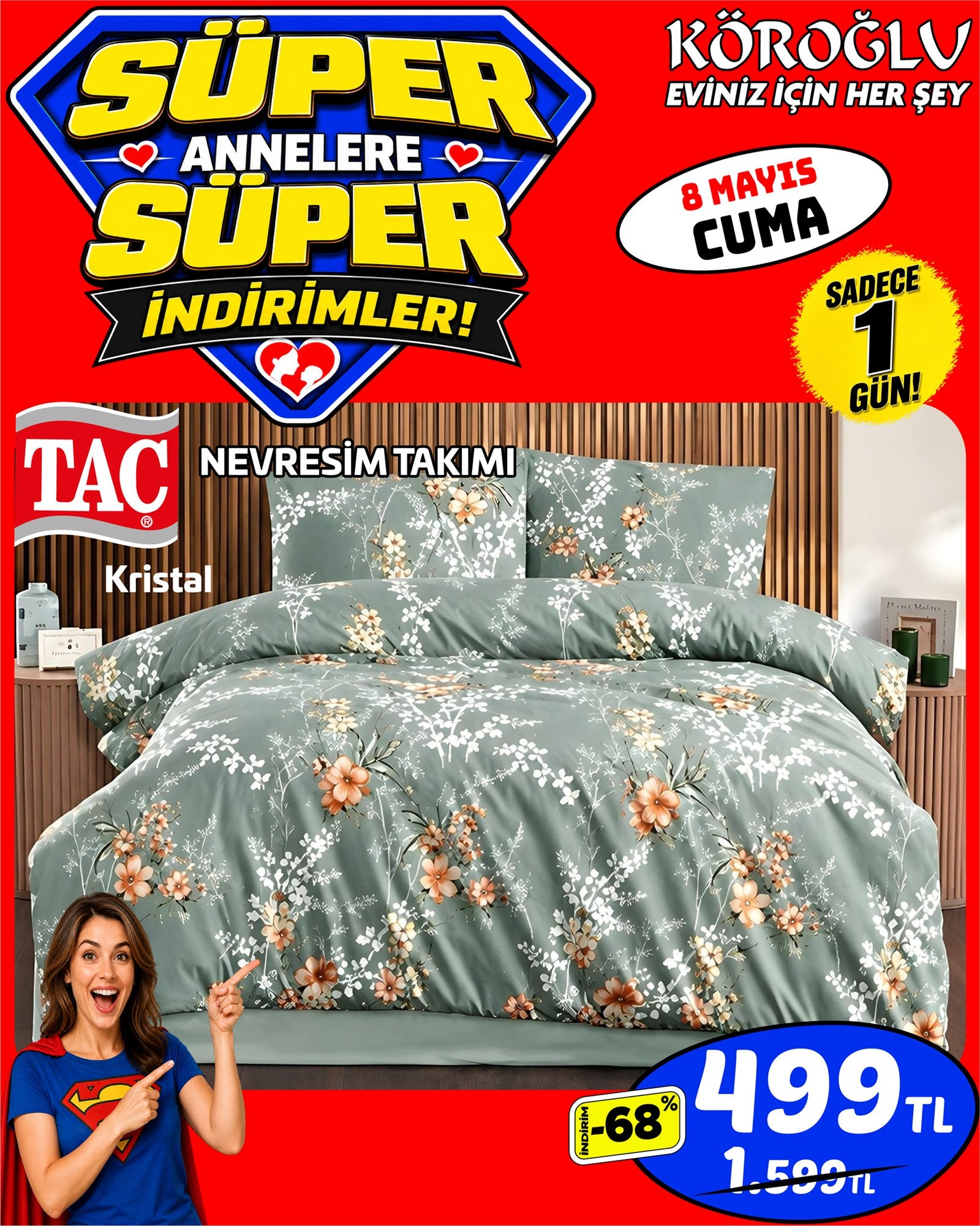 Taç Kristal Nevresim Takımı Main image