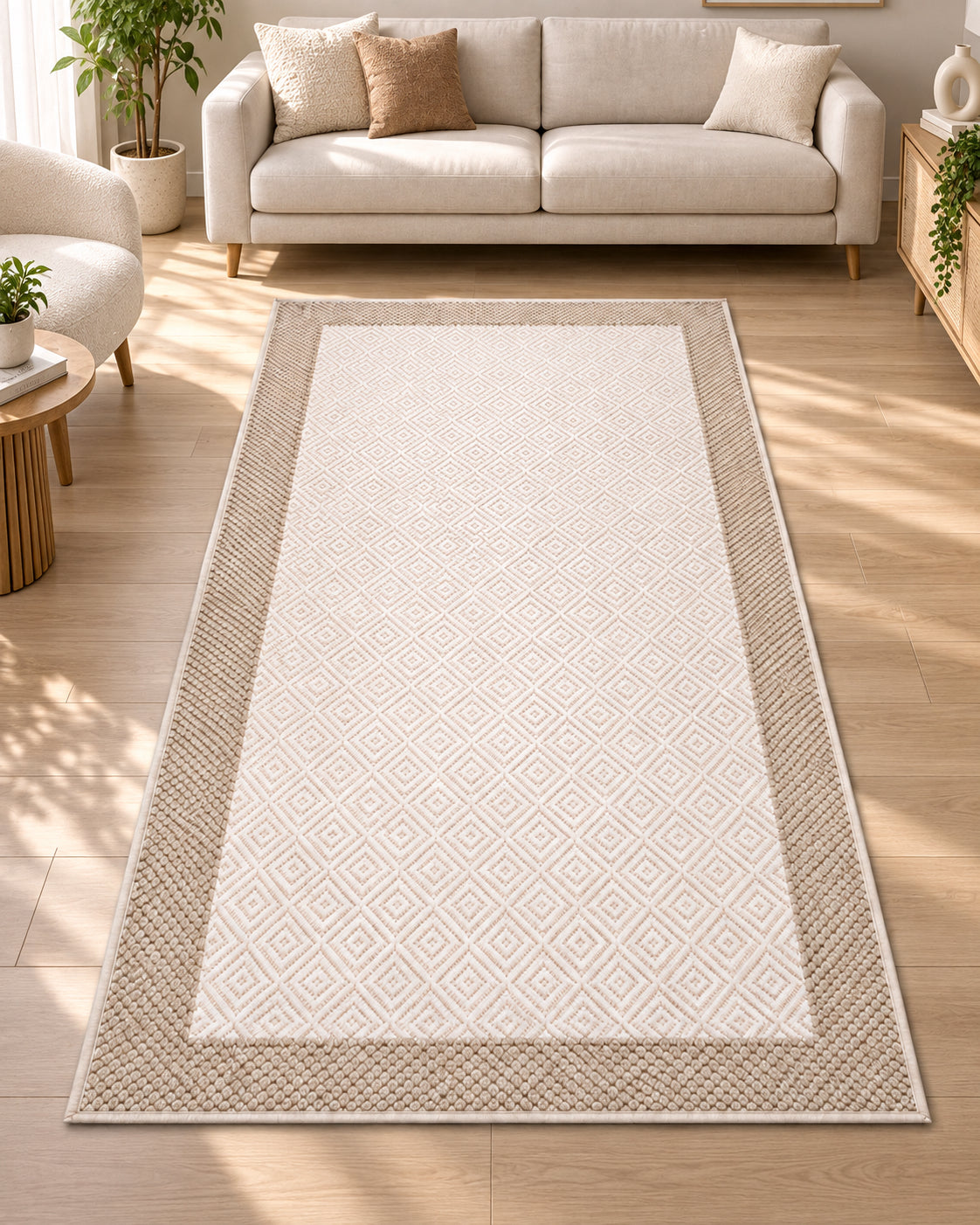 Mess Lotus A3946A Krem-Vizon Halı 120x180 Ürün ana görseli