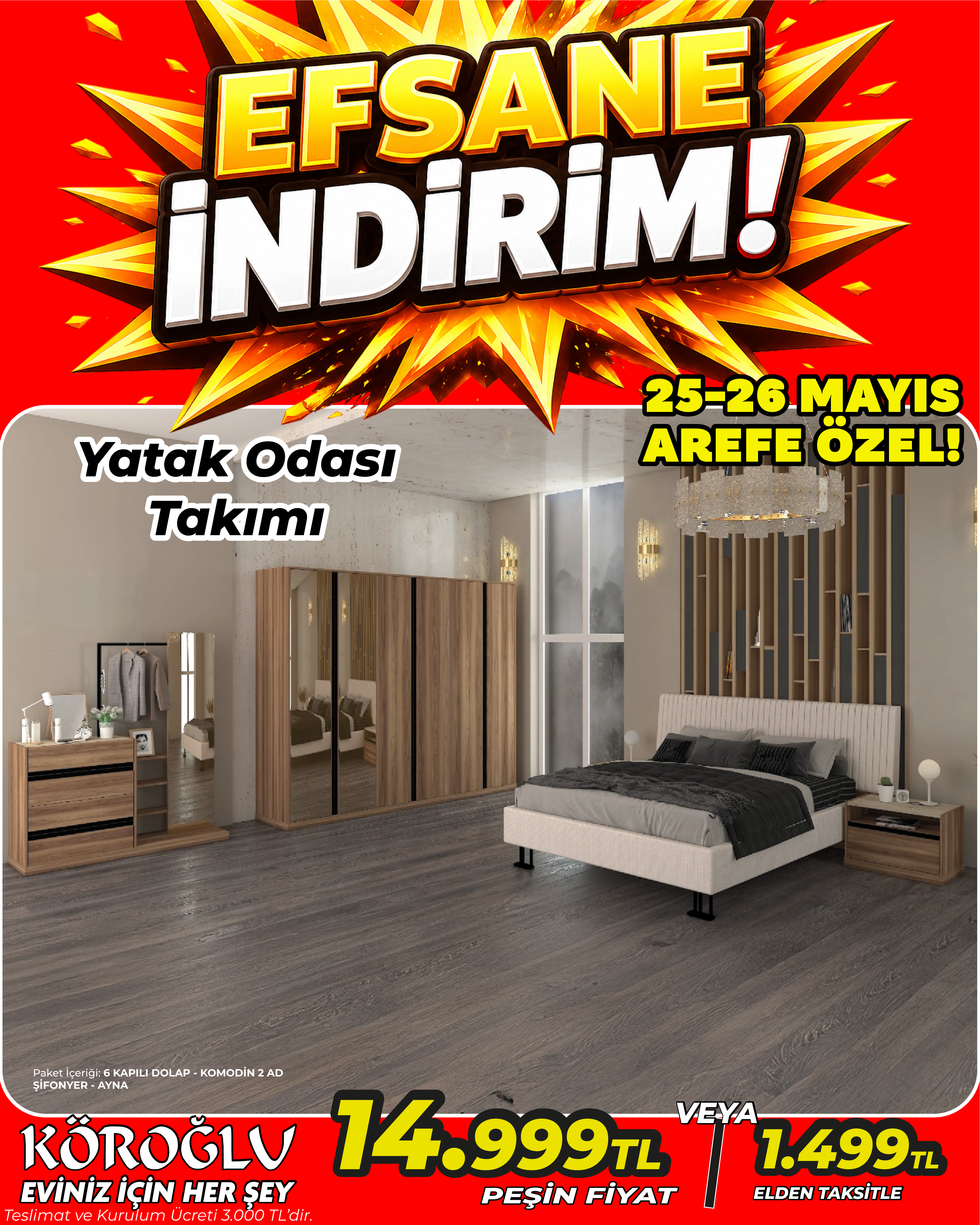 Ahşap Yatak Odası Takımı Main image