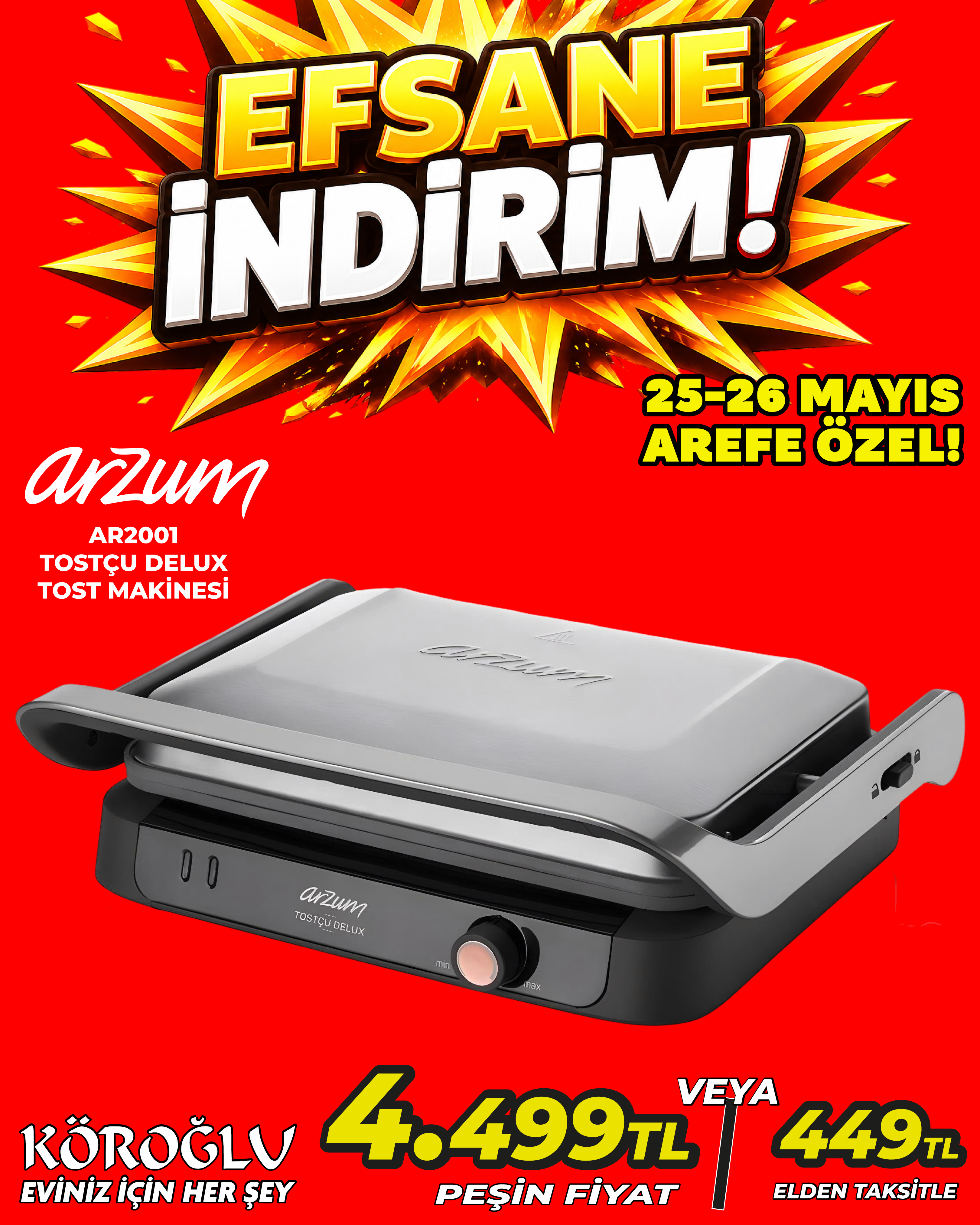Arzum AR2001 Tostçu Delux Tost Makinesi Main image