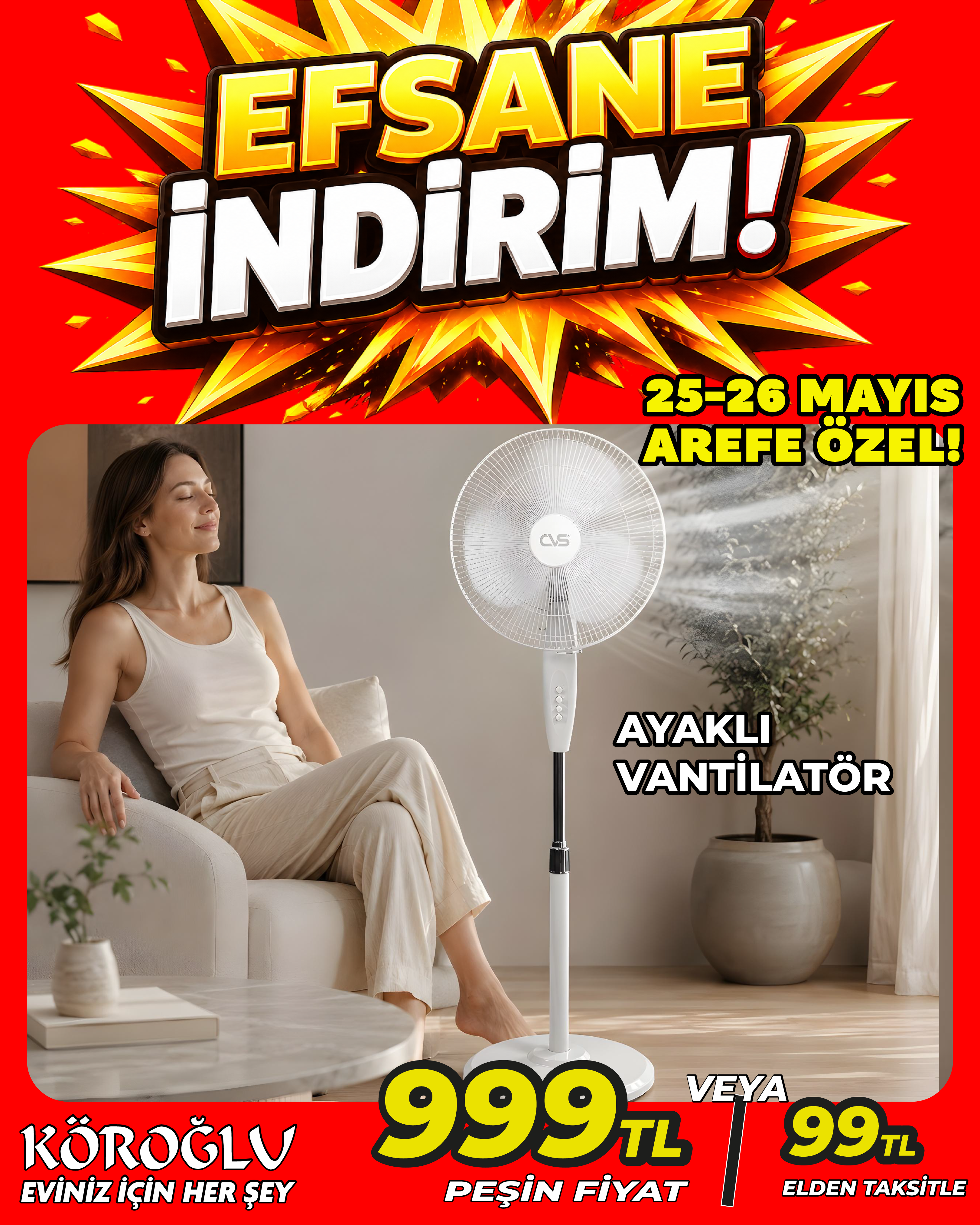 CVS Ayaklı Vantilatör Main image