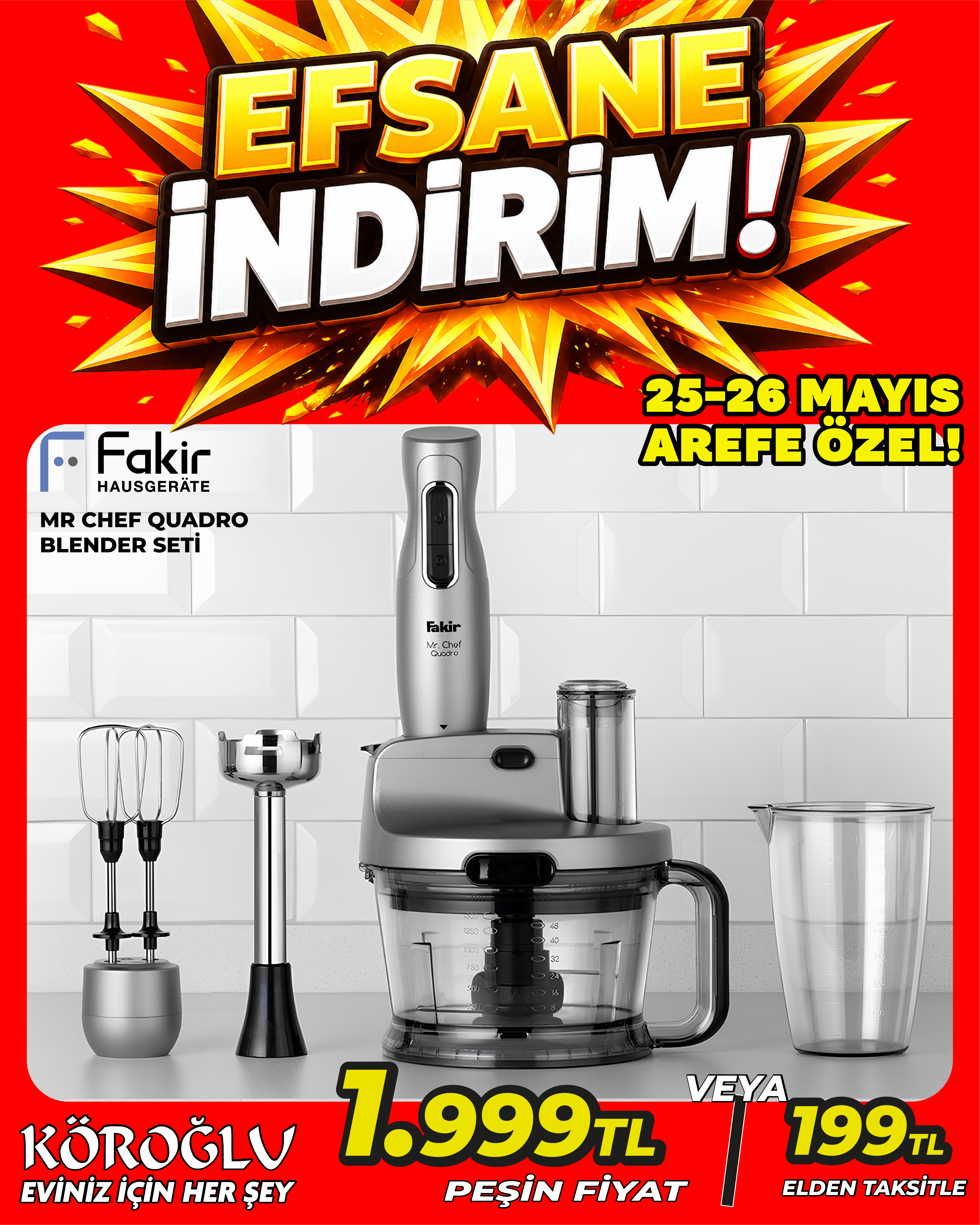 Fakir Mr Chef Quadro Blender Seti Main image