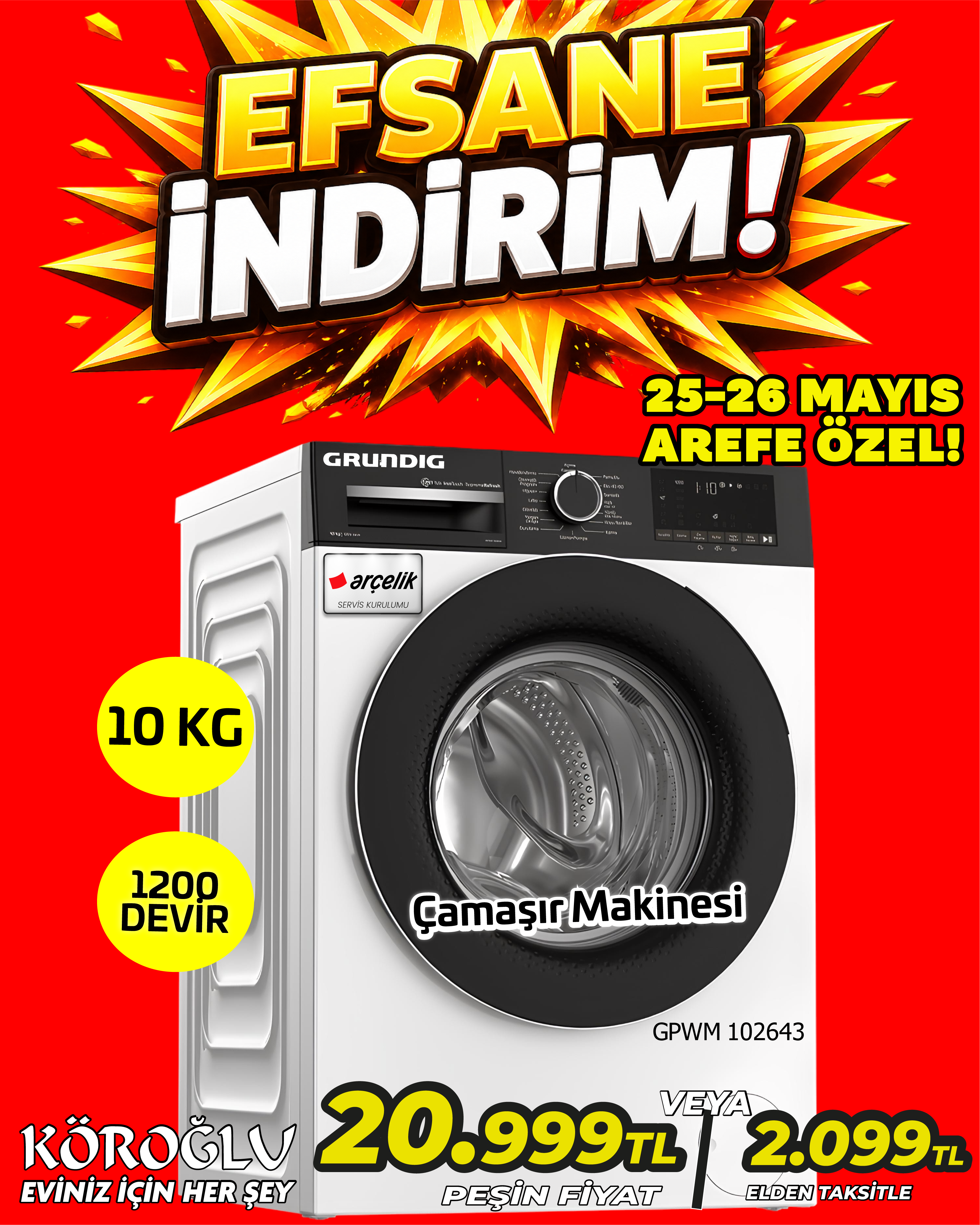 Grundig 10 Kg Çamaşır Makinesi Main image