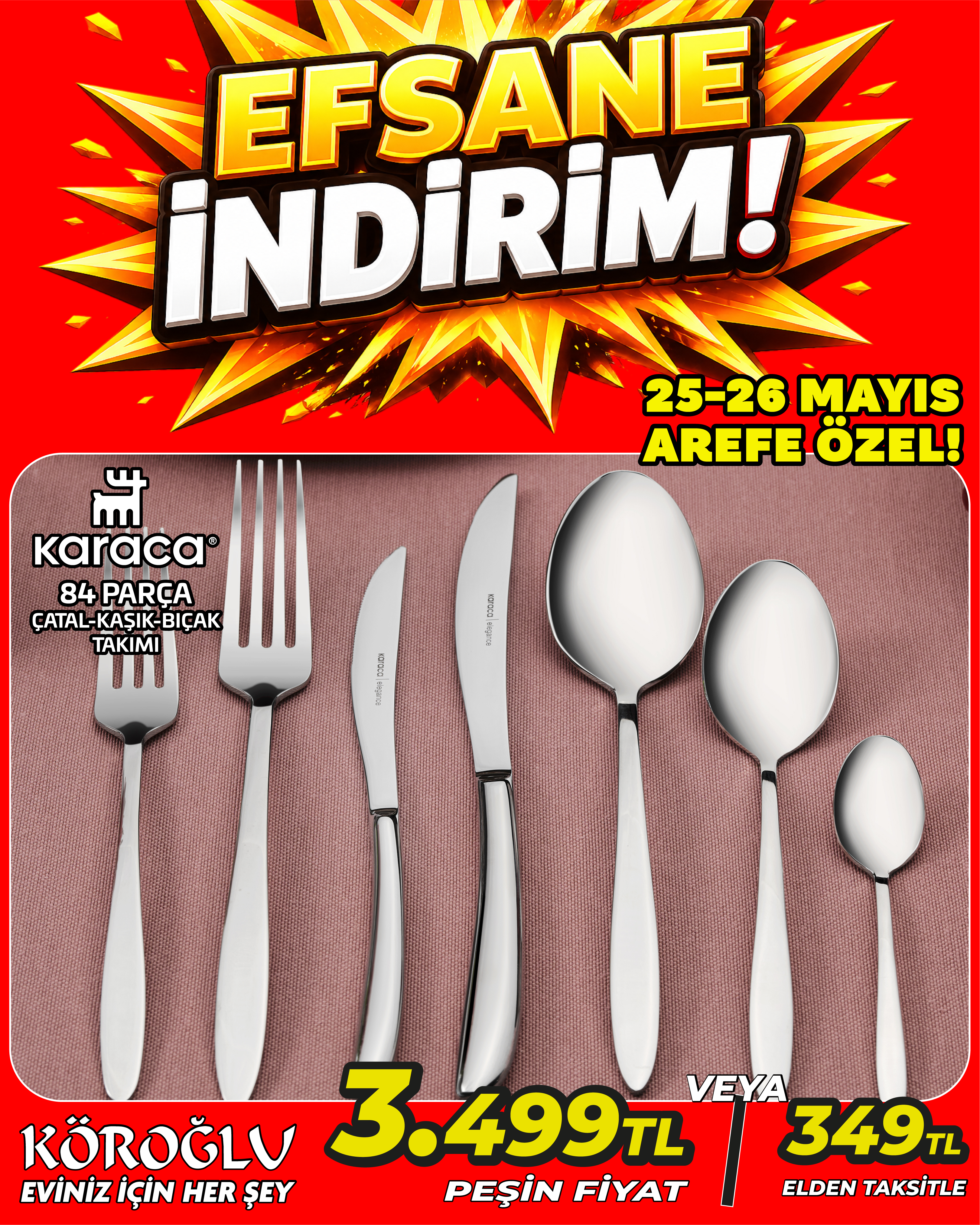 Karaca 84 Parça Çatal Kaşık Bıçak Takımı Main image