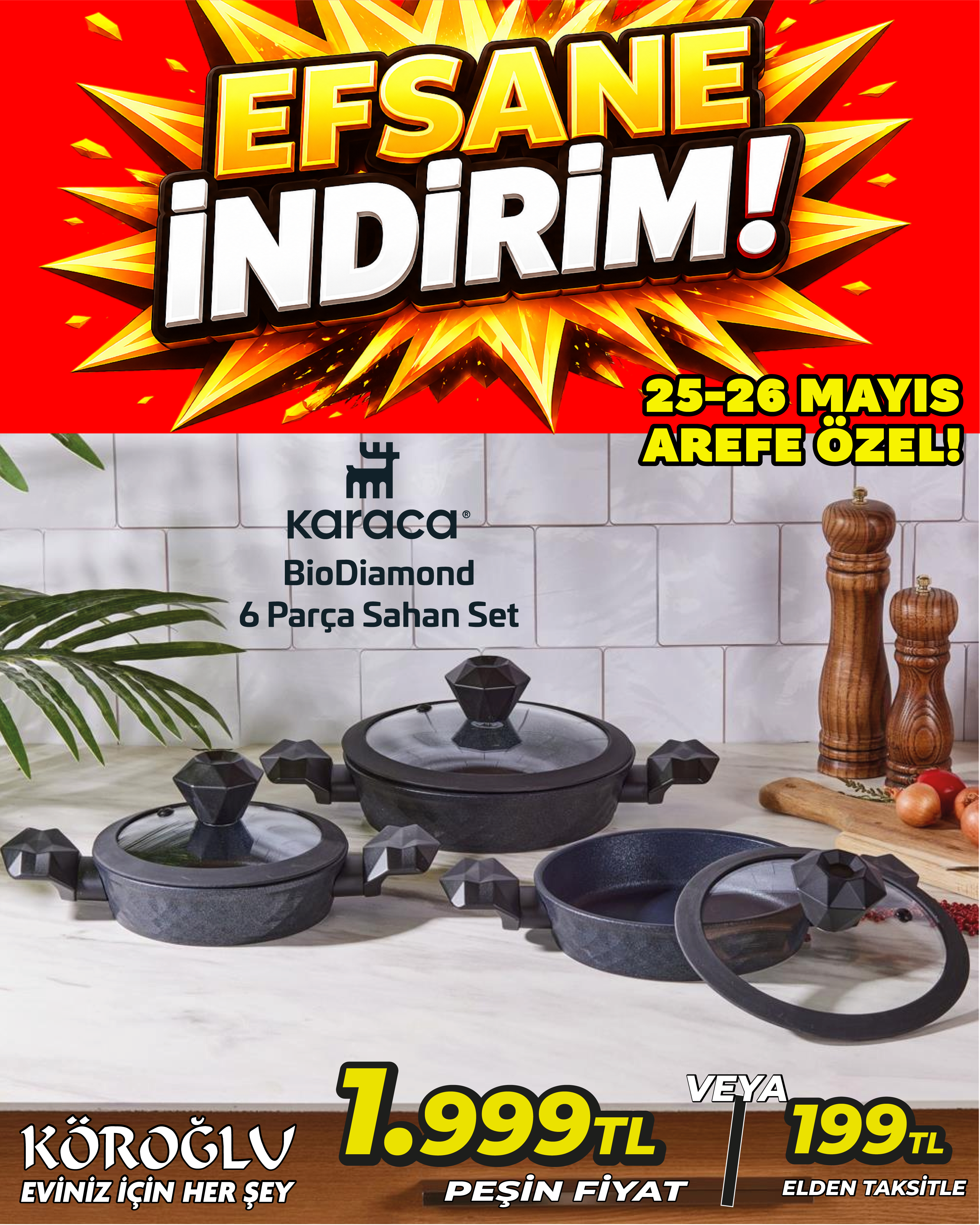 Karaca BioDiamond 6 Parça Sahan Seti