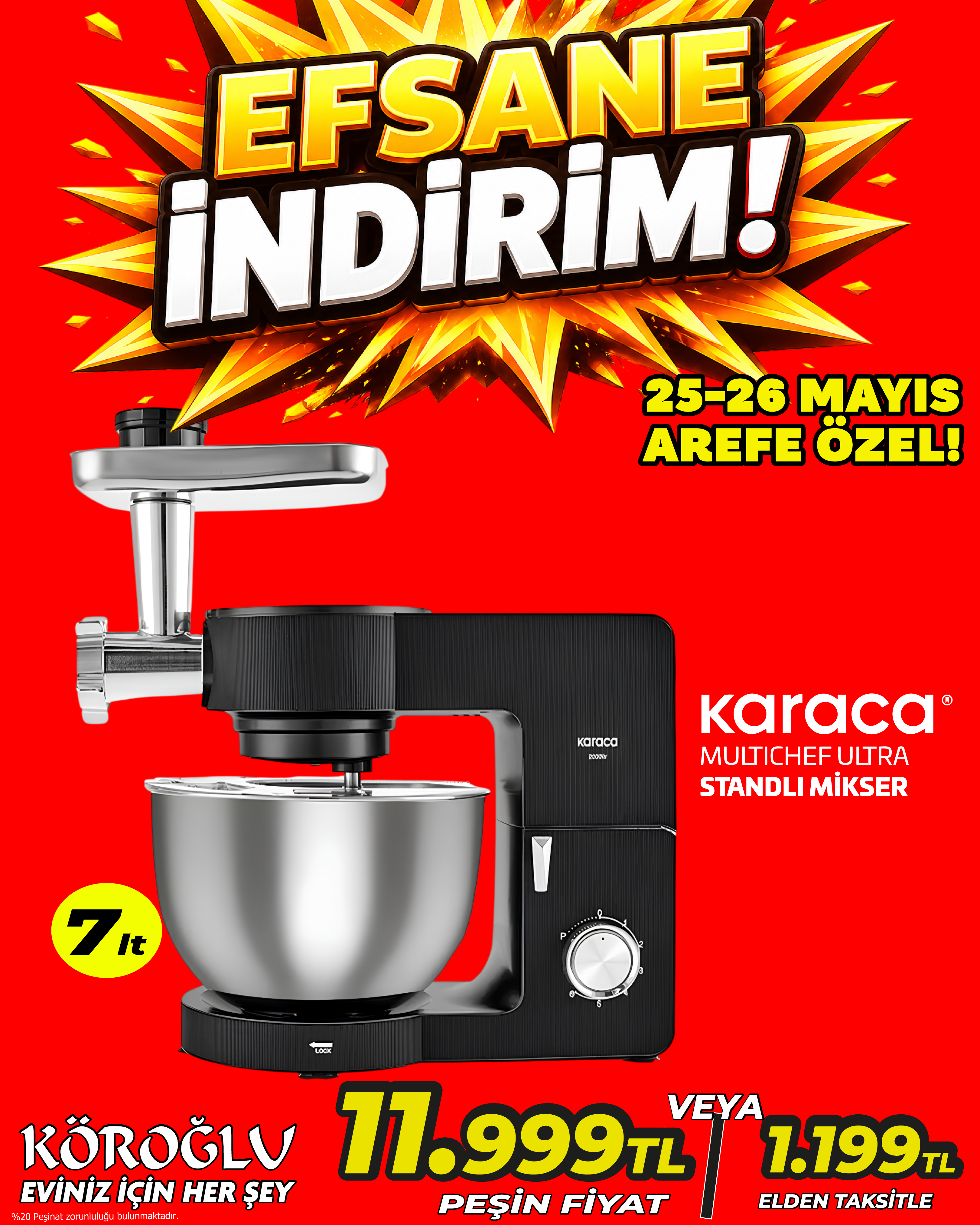 Karaca Multichef Ultra Standlı Mikser