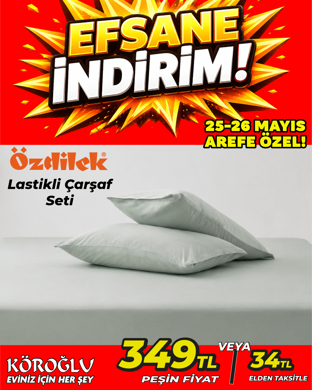 Özdilek Lastikli Çarşaf Seti